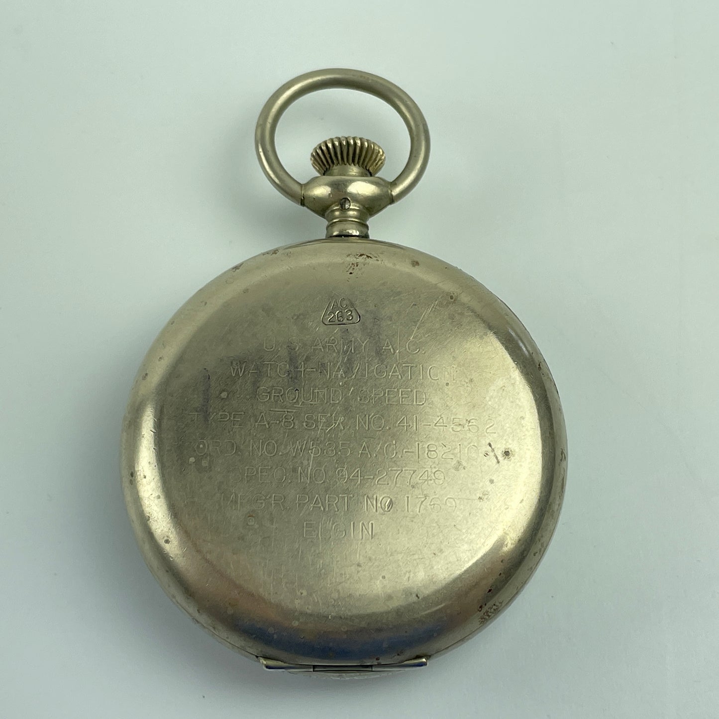 Lot 52- Elgin 16 Size Military Pocket Watch Lap Timer