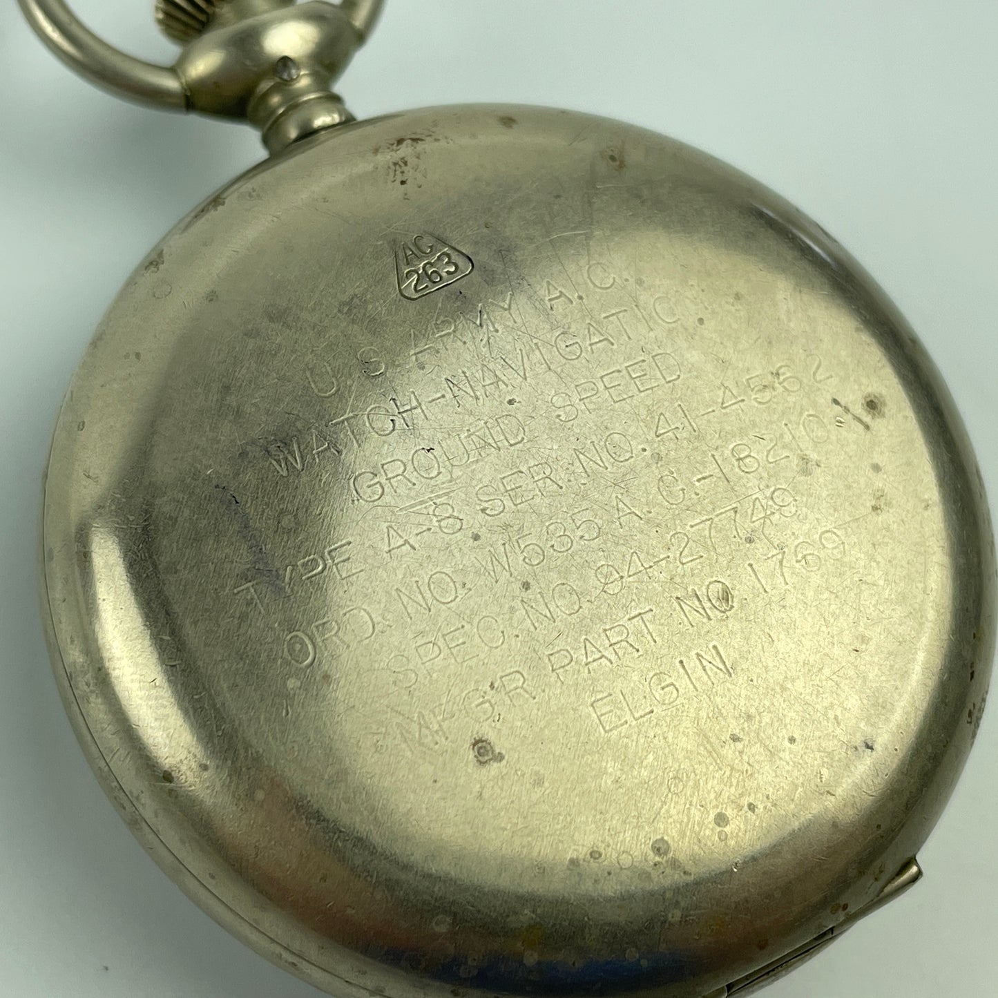 Lot 52- Elgin 16 Size Military Pocket Watch Lap Timer