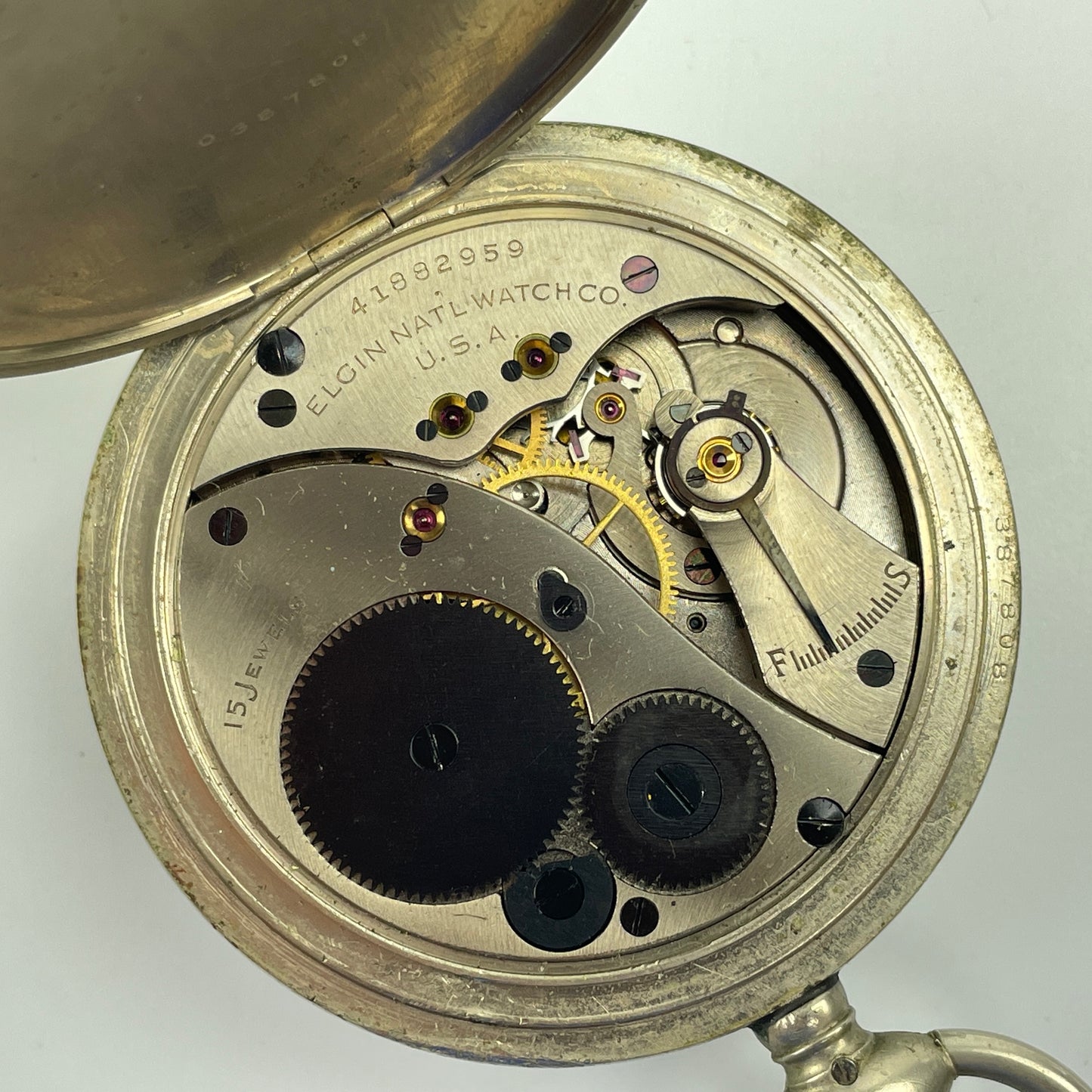 Lot 52- Elgin 16 Size Military Pocket Watch Lap Timer