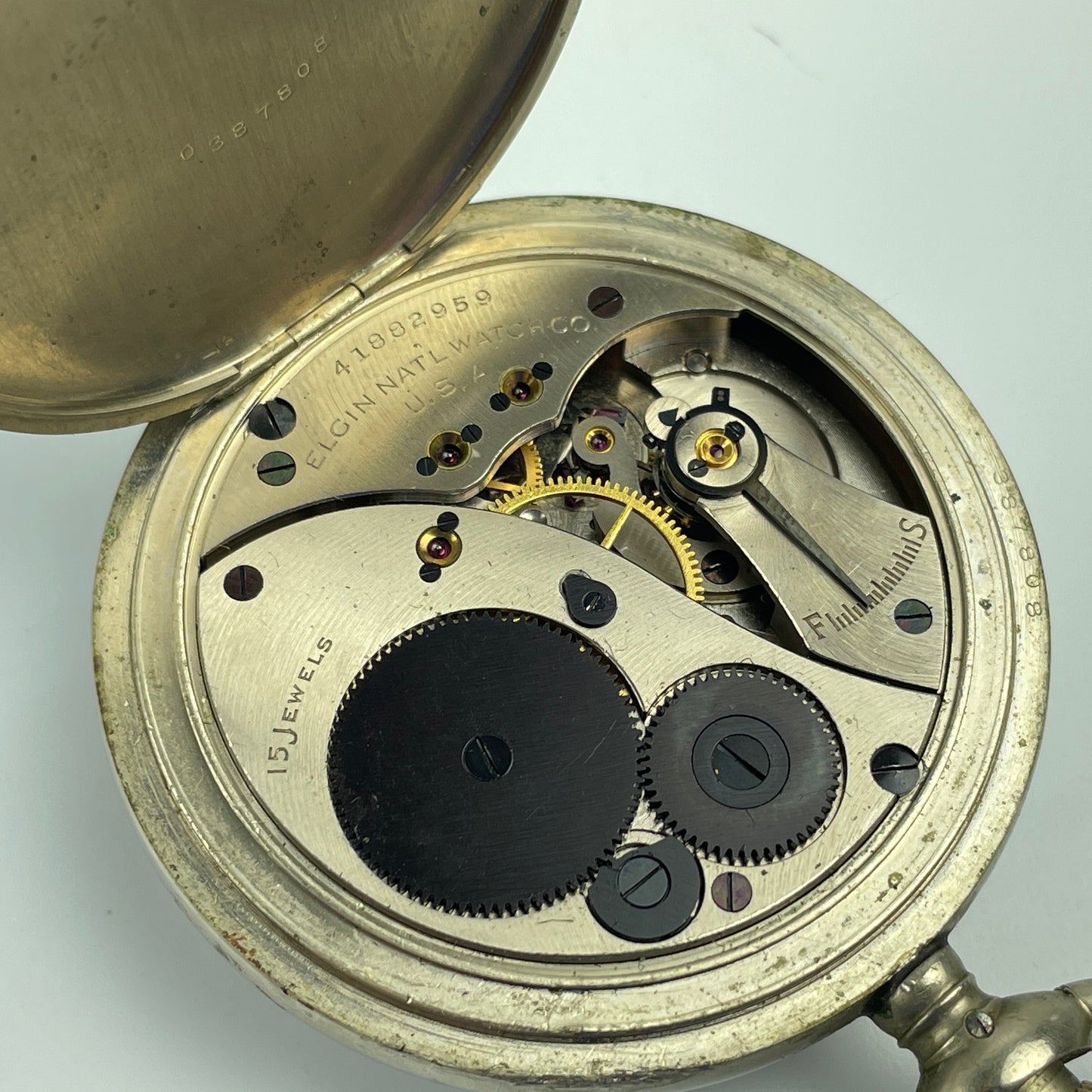 Lot 52- Elgin 16 Size Military Pocket Watch Lap Timer