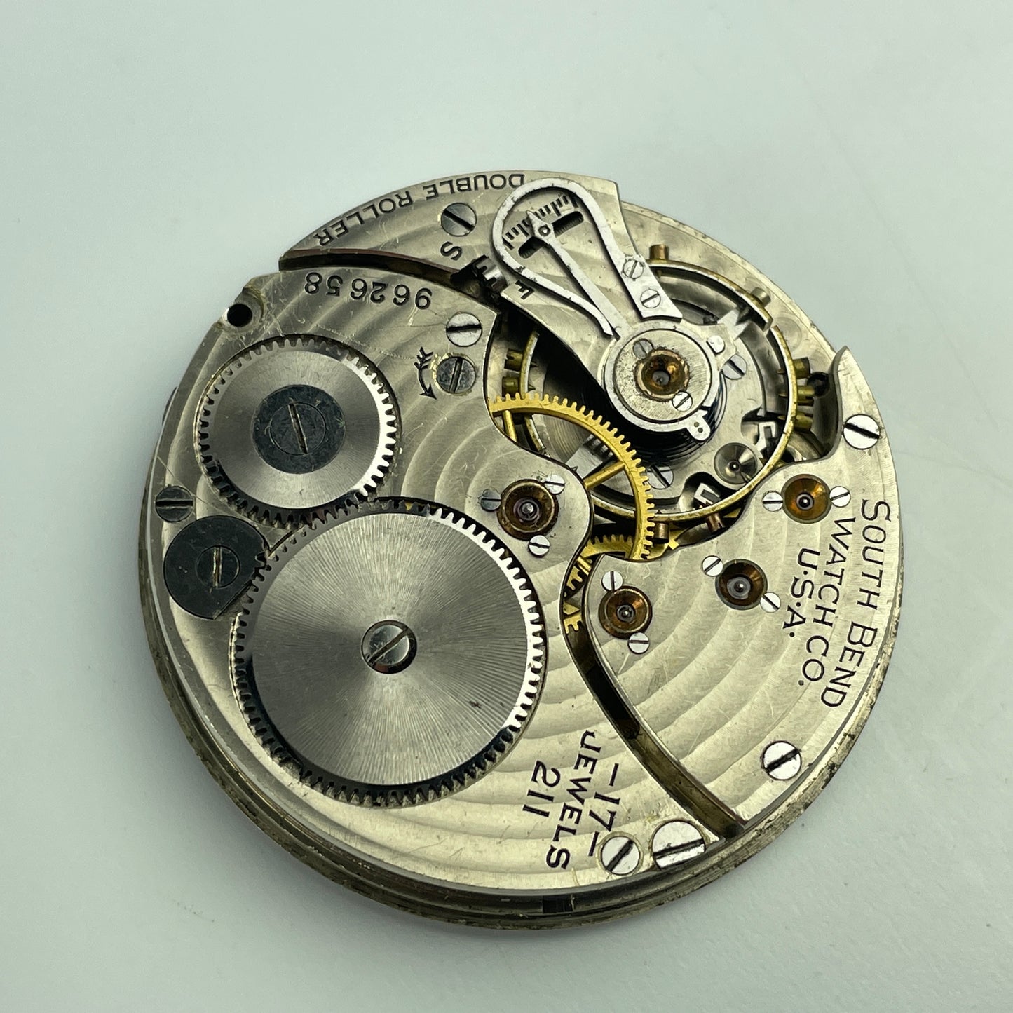 Lot 54- South Bend 16 Size 17 Jewel Pocket Watch Movement