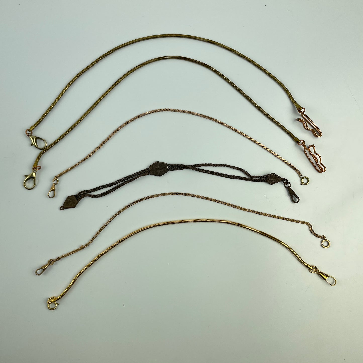 Lot 55- Assortment of (6) Men's Pocket Watch Chains