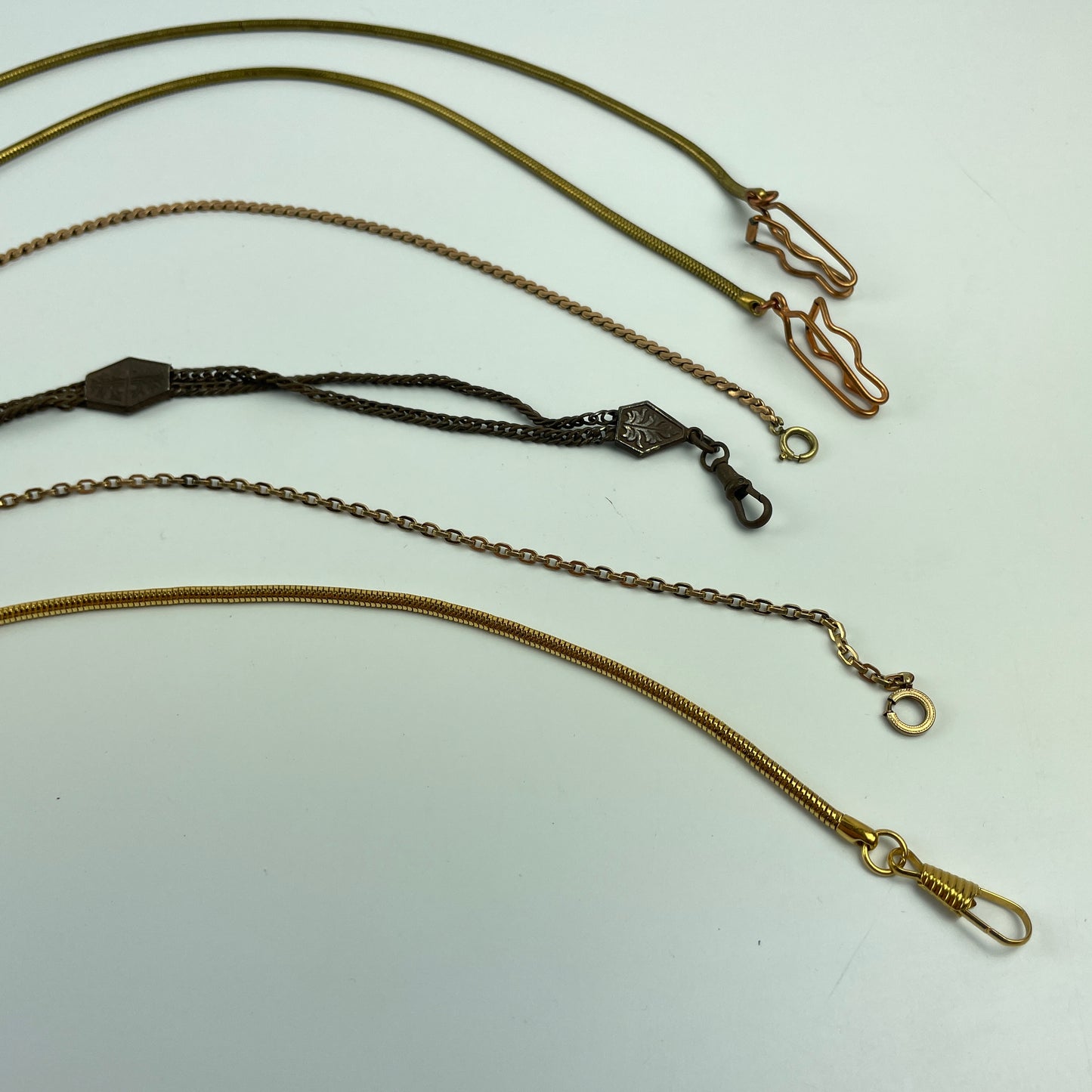 Lot 55- Assortment of (6) Men's Pocket Watch Chains