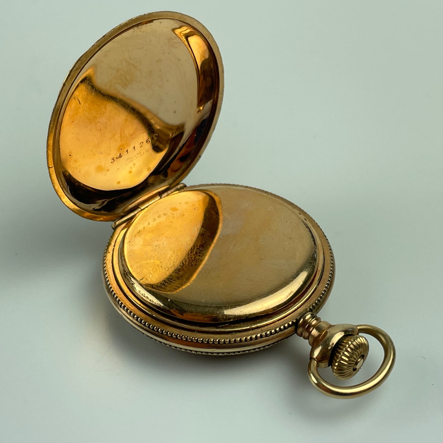 Lot 56- Elgin O Size YGF Hunting Pocket Watch