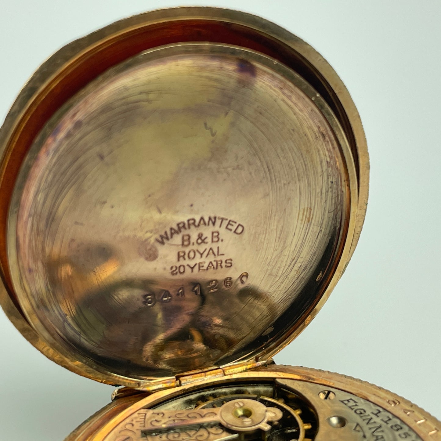 Lot 56- Elgin O Size YGF Hunting Pocket Watch