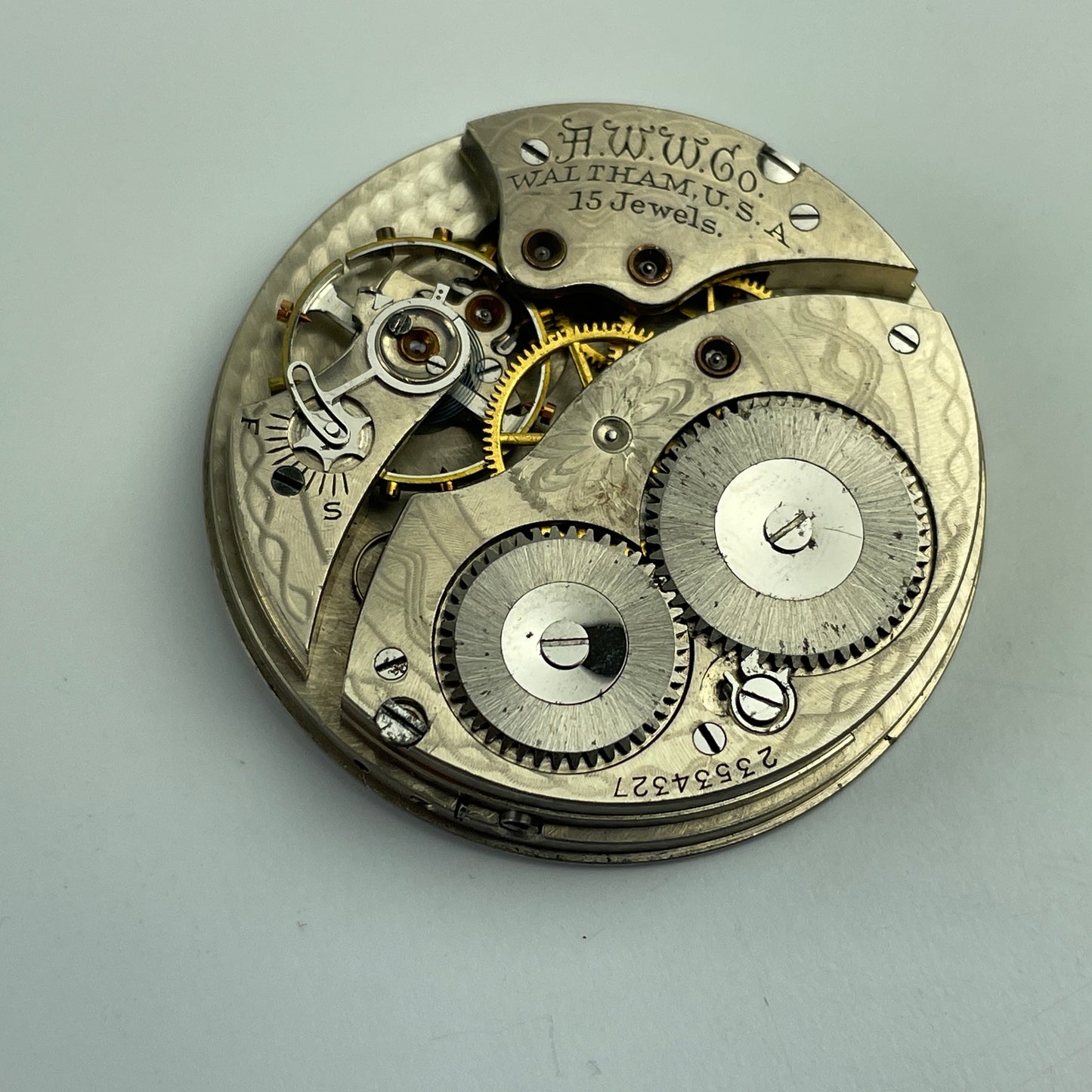 Lot 60- Waltham 1 2& 18 Size Pocket Watch Movements