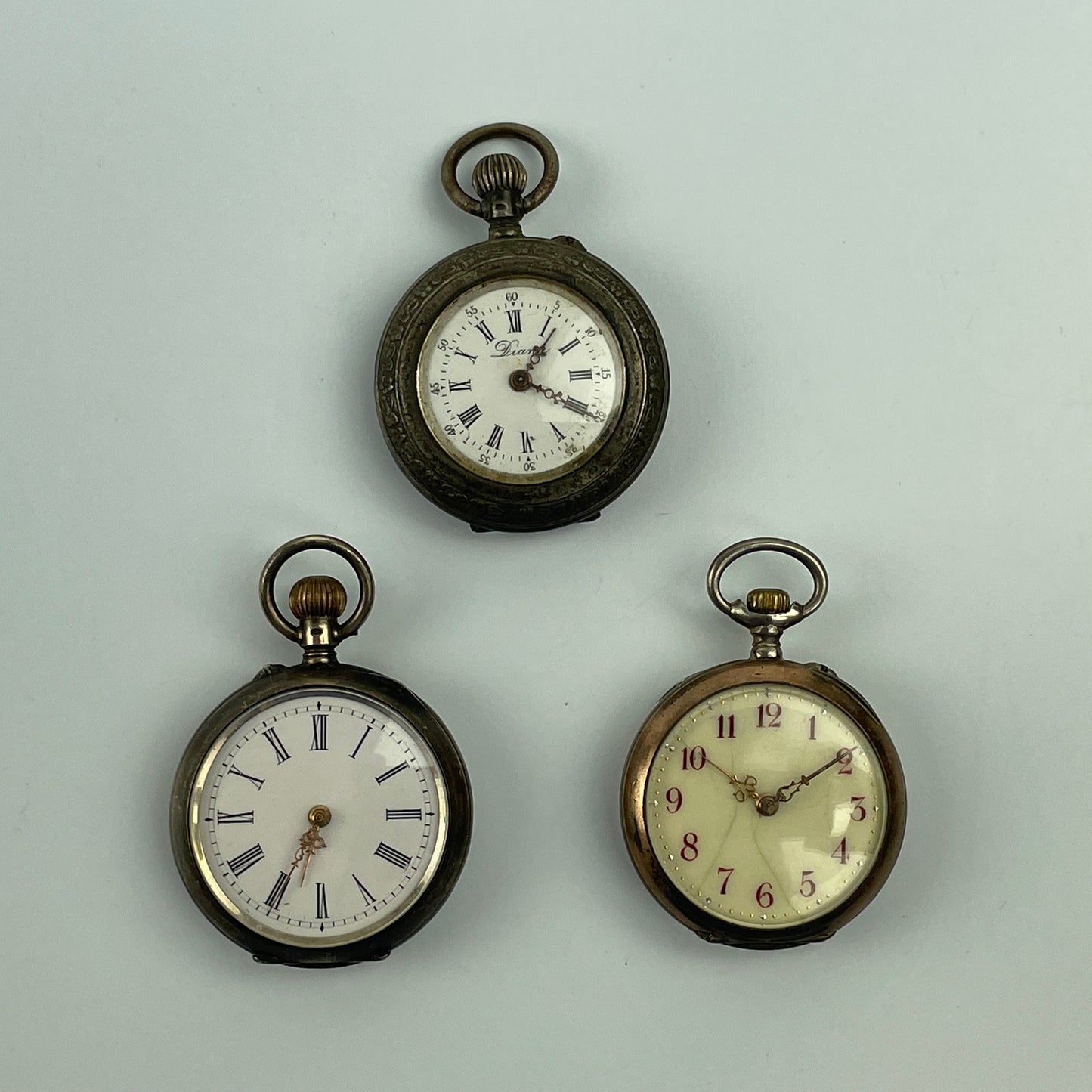 Lot 67- Swiss Ladies' Silver Lapel Watches