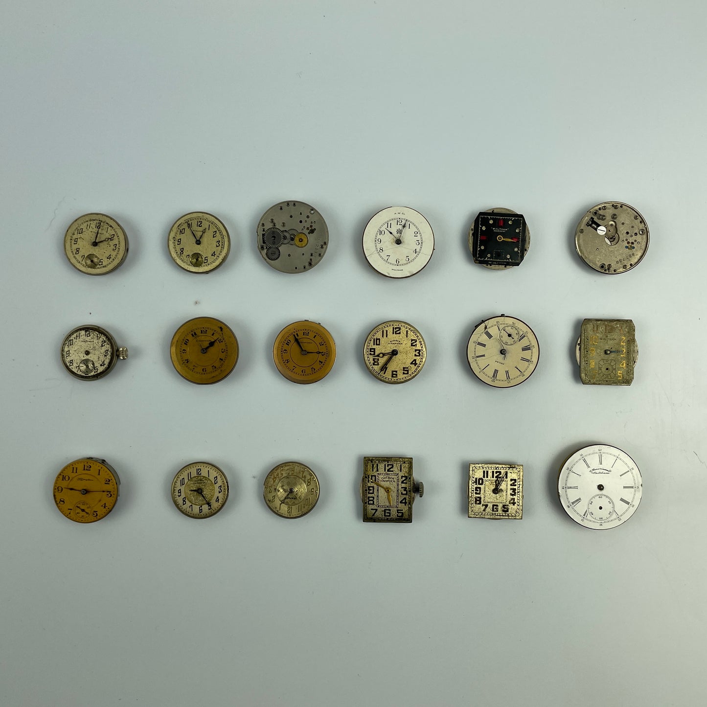 Lot 69- Waltham & Hampden Watch Movements