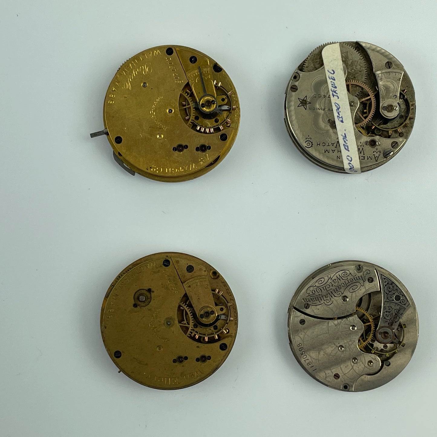 Lot 72- Waltham 6 Size Pocket Watch Movements