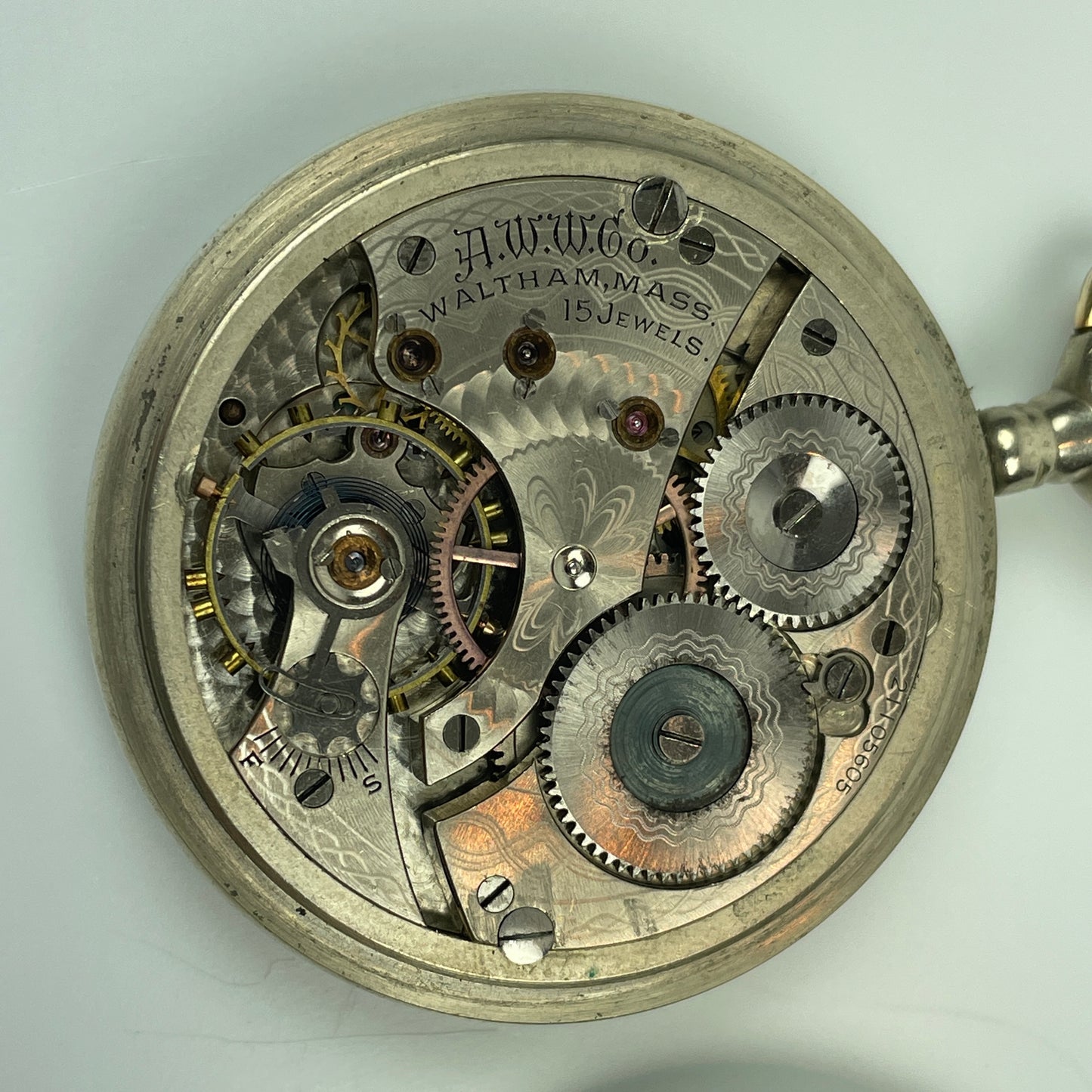 Lot 7- Waltham 16 Size 15 Jewel Pocket Watch