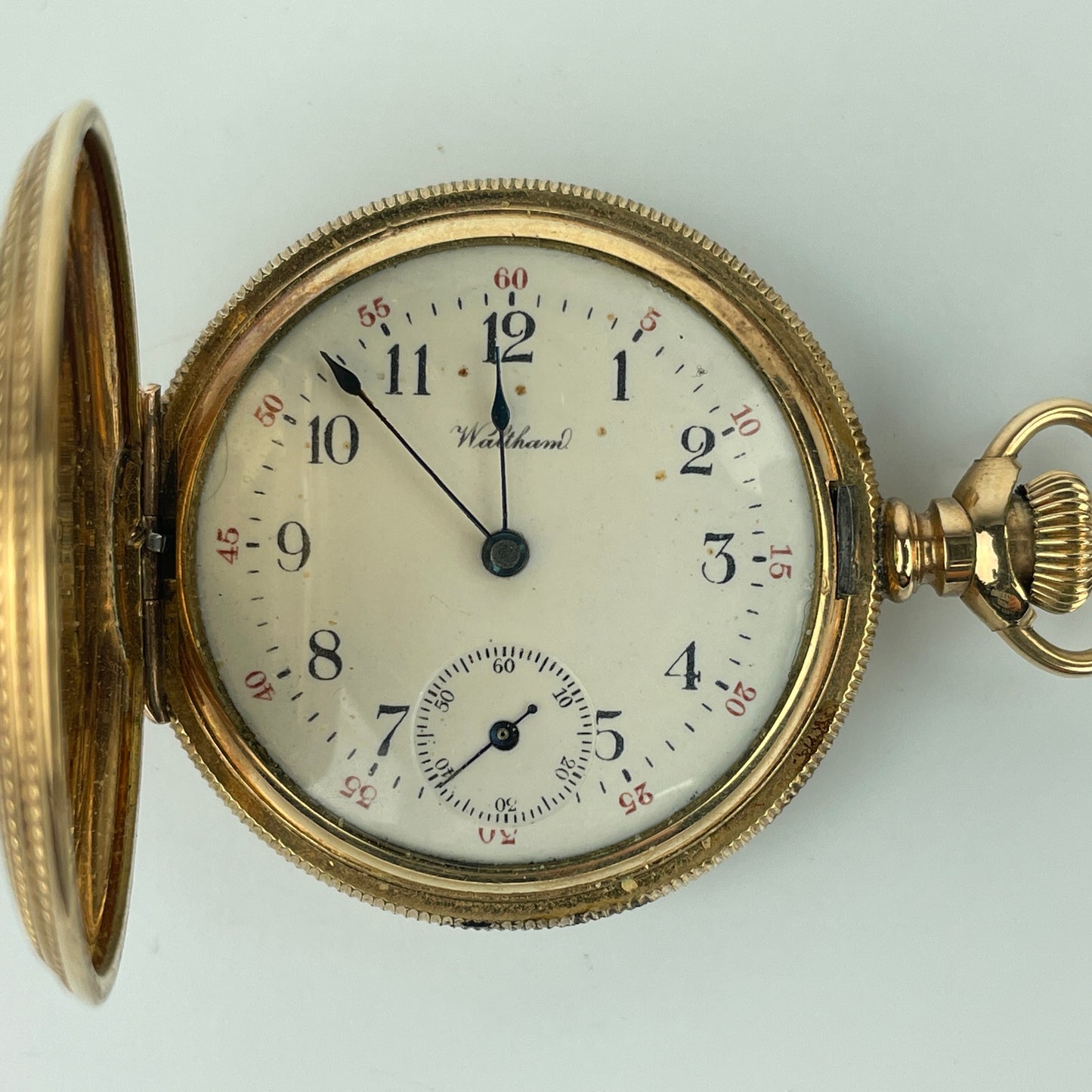 Lot 13- Waltham O Size “Seaside” YGF Pocket Watch