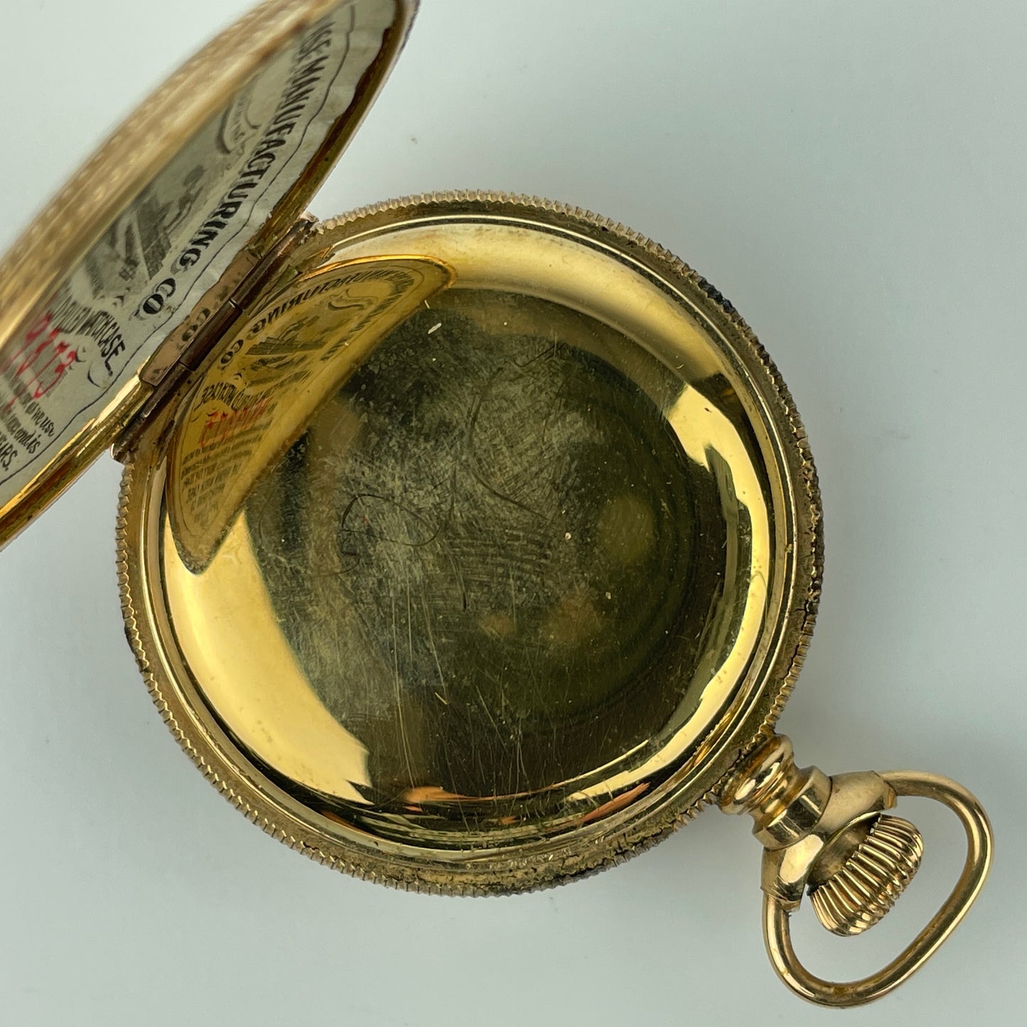 Lot 13- Waltham O Size “Seaside” YGF Pocket Watch