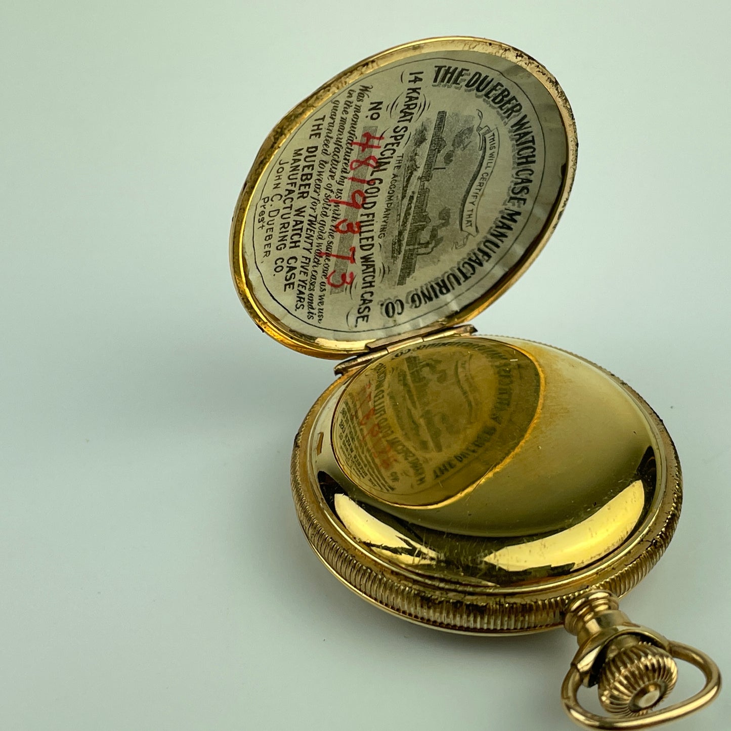 Lot 13- Waltham O Size “Seaside” YGF Pocket Watch