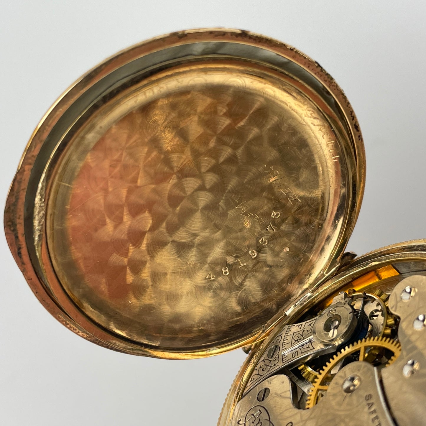 Lot 13- Waltham O Size “Seaside” YGF Pocket Watch