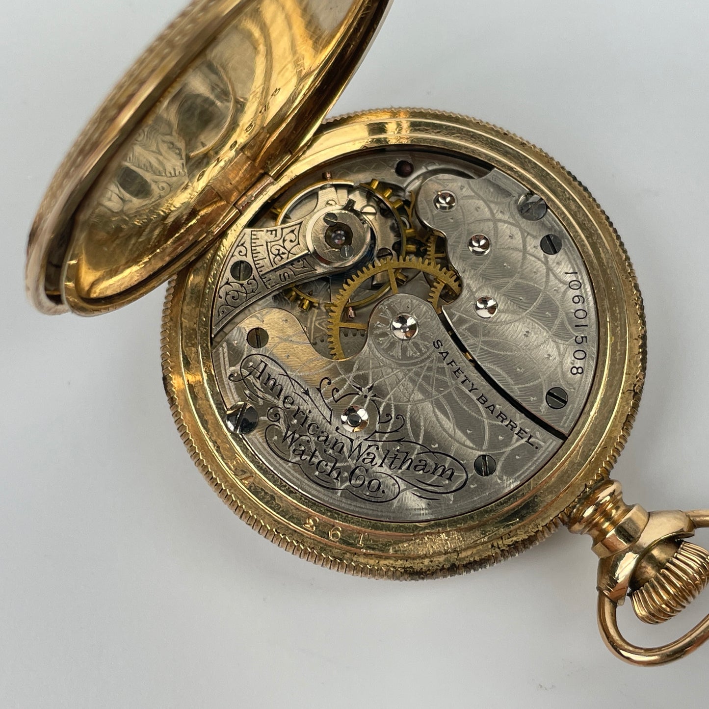 Lot 13- Waltham O Size “Seaside” YGF Pocket Watch