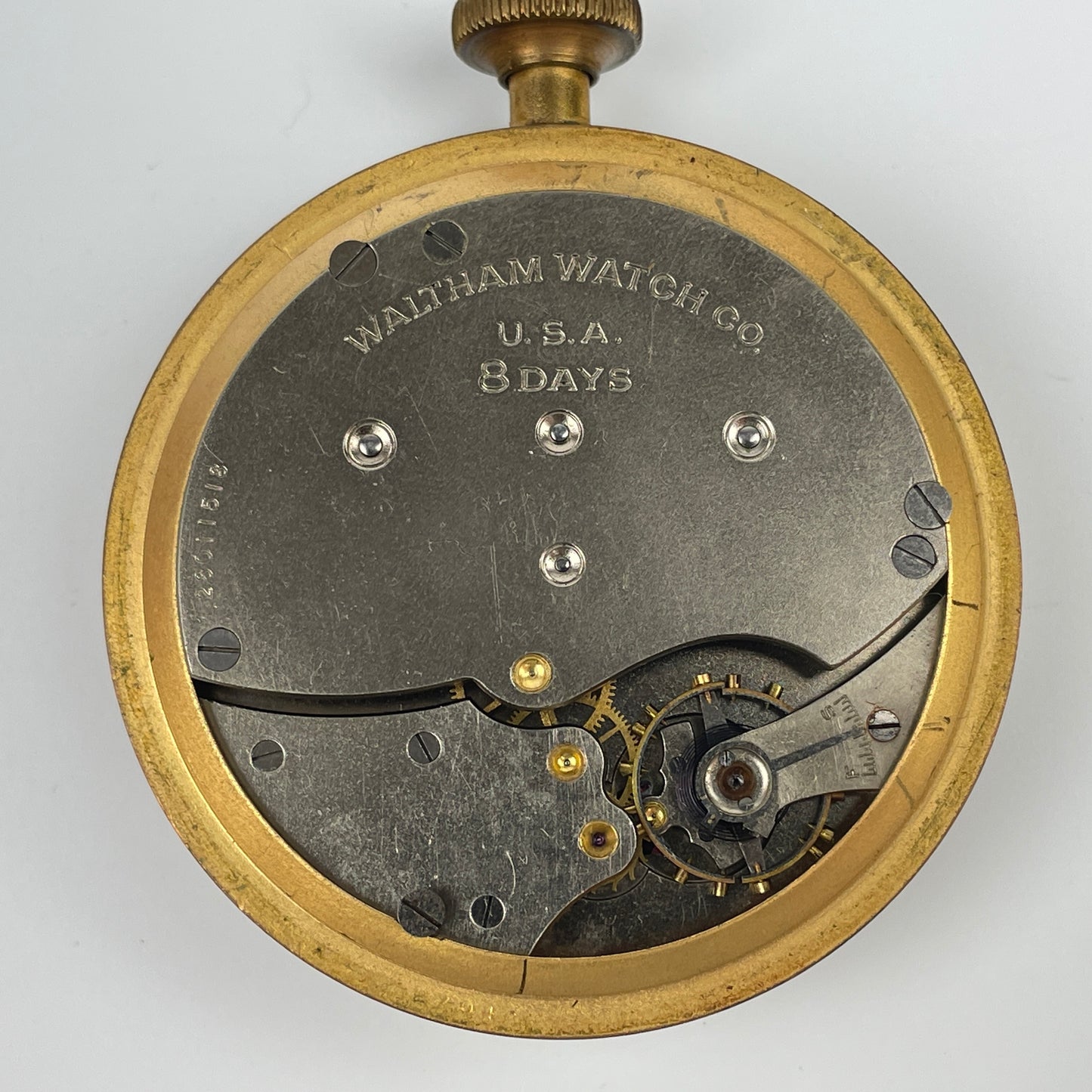 Lot 16- Waltham 8-Day Car Clock