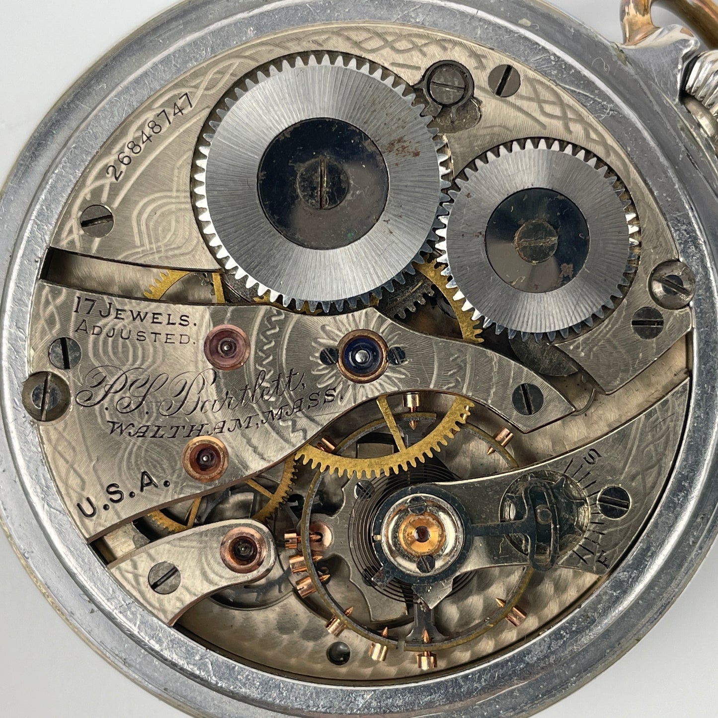 Lot 20- Waltham 16 Size “P. S. BARTLETT” Pocket Watch