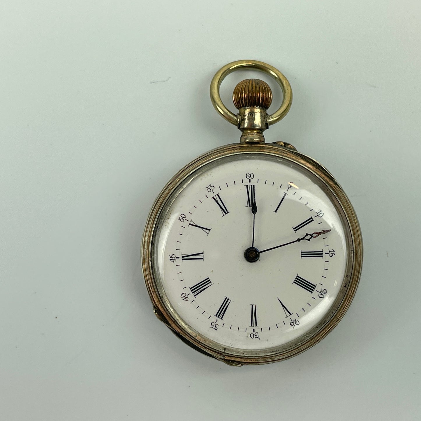 Lot 28- Four Ladies' YGF & Coin Silver Lapel Watches