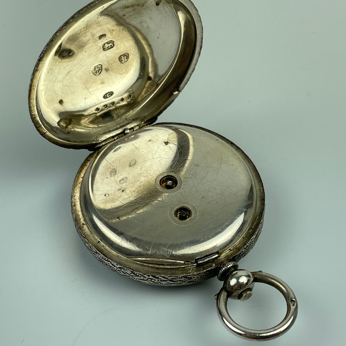 Lot 31- English Sterling Silver 41MM Pocket Watch
