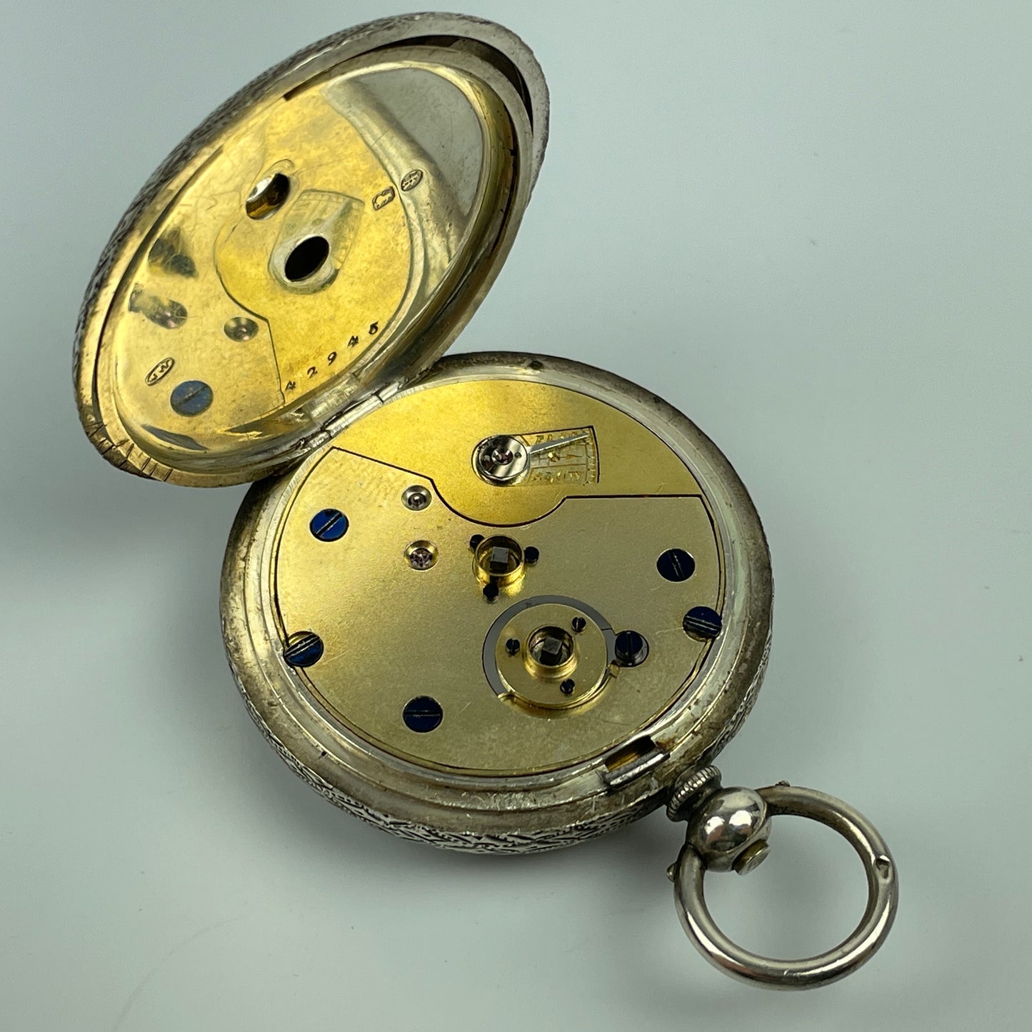 Lot 31- English Sterling Silver 41MM Pocket Watch