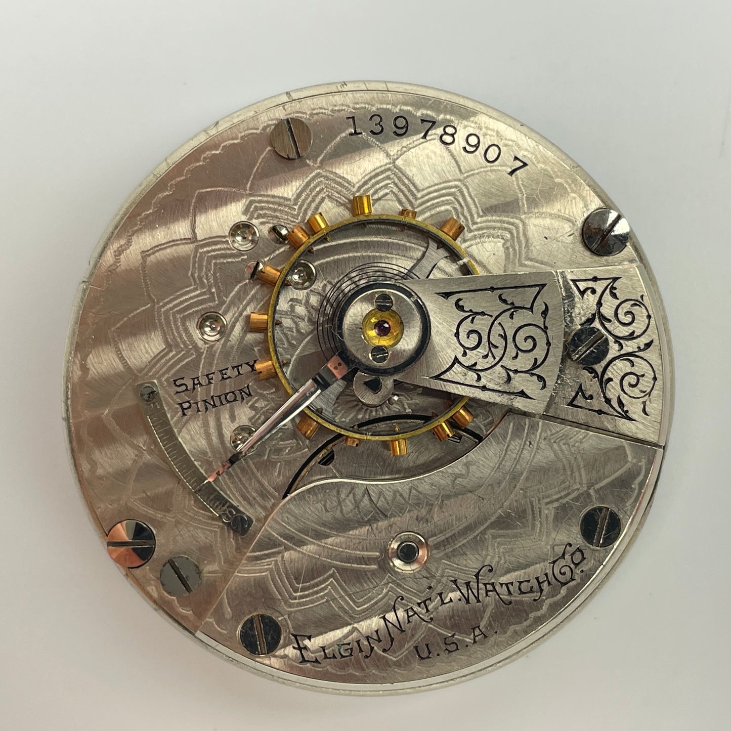 Lot 36- Elgin 18 Size 7 Jewel Pocket Watch Movement