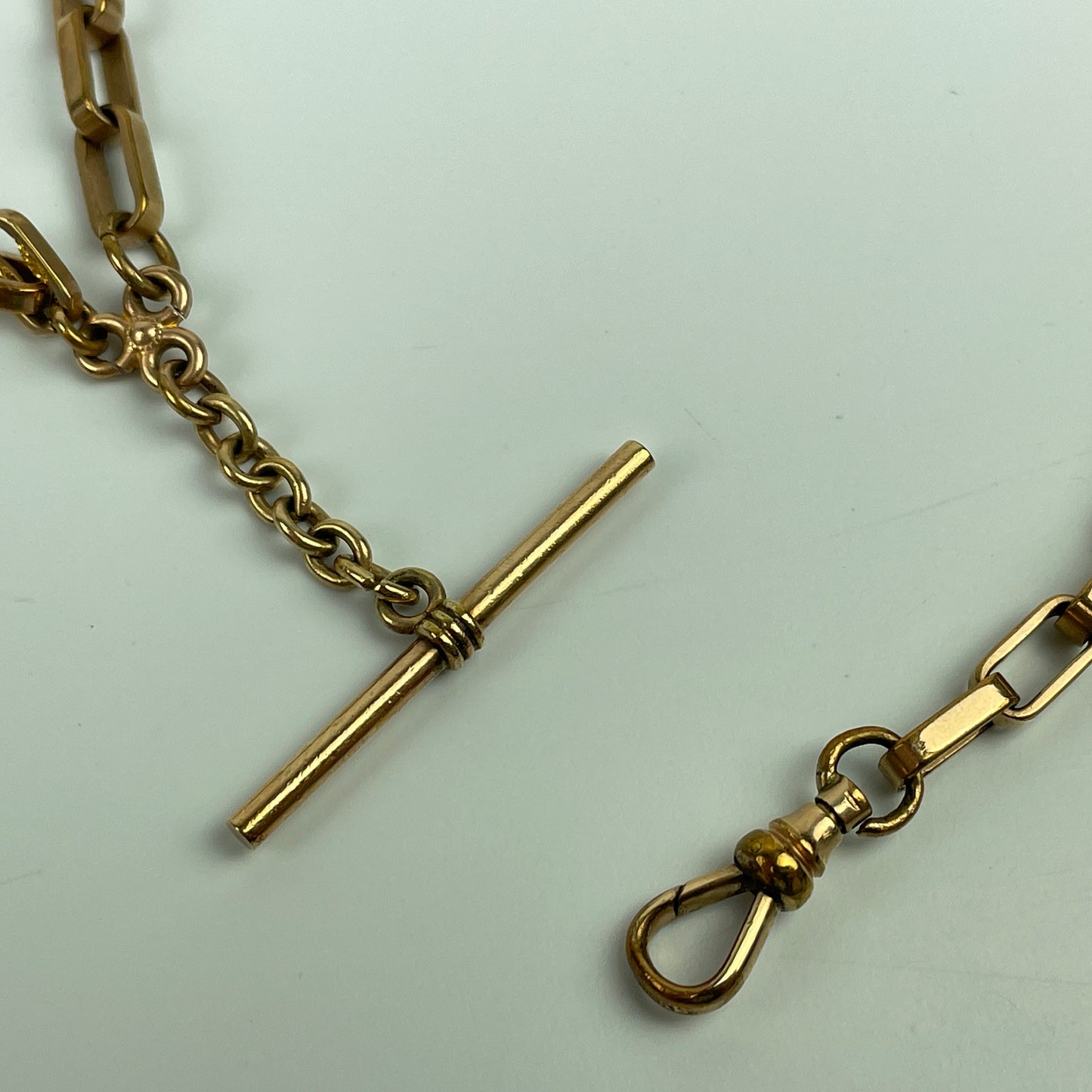 Lot 37- Pair of Men's 12 & 14-inch YGF Pocket Watch Chains