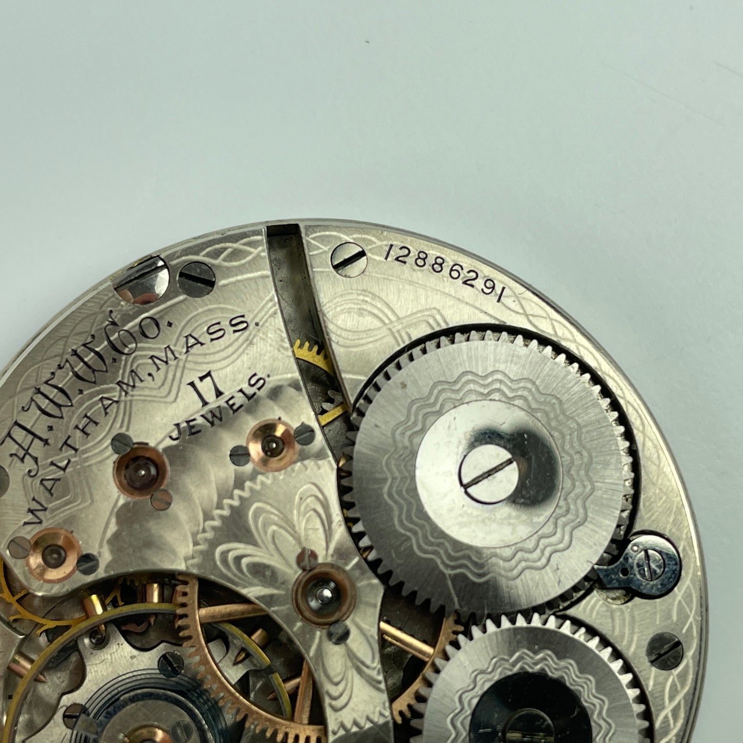 Lot 42- Waltham 16 Size 17 Jewel Pocket Watch Movement