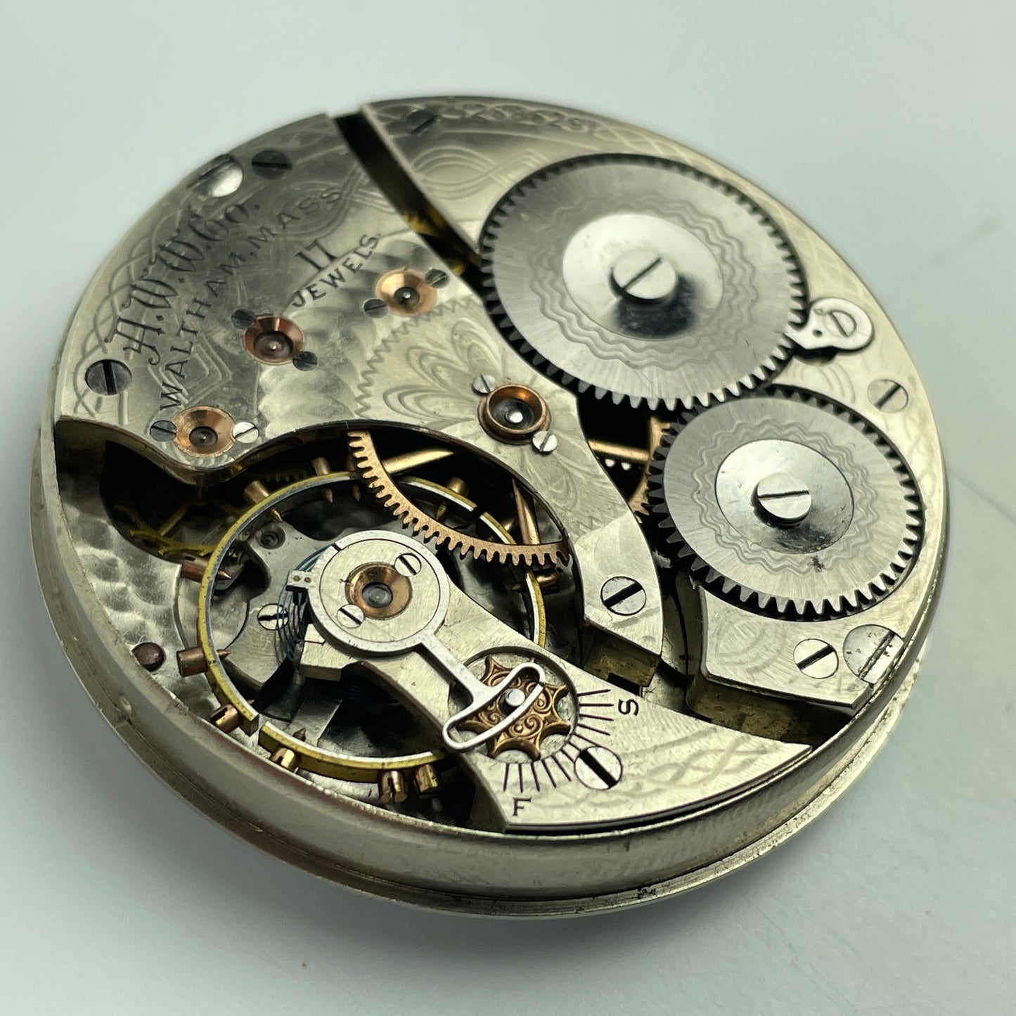 Lot 42- Waltham 16 Size 17 Jewel Pocket Watch Movement