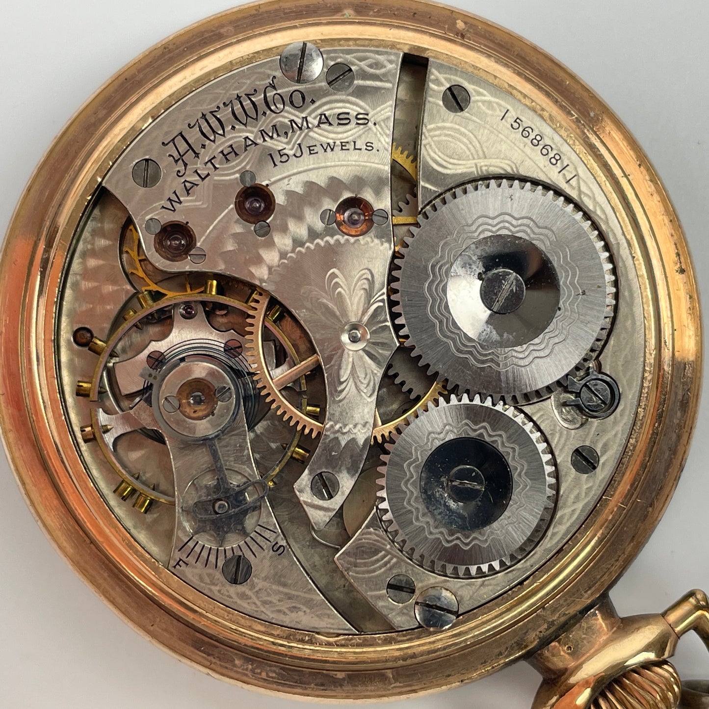 Lot 45- Waltham 16 Size 15 Jewel Pocket Watch