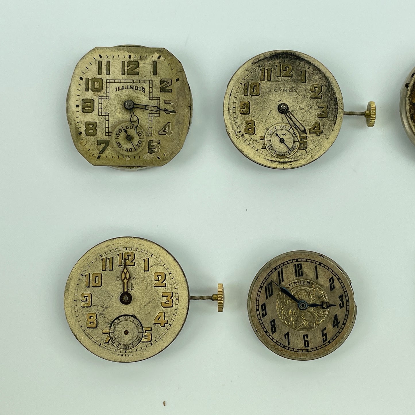 Lot 49- Swiss, Gruen & Waltham Wristwatch Movements