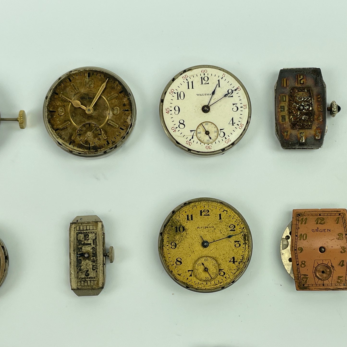 Lot 49- Swiss, Gruen & Waltham Wristwatch Movements
