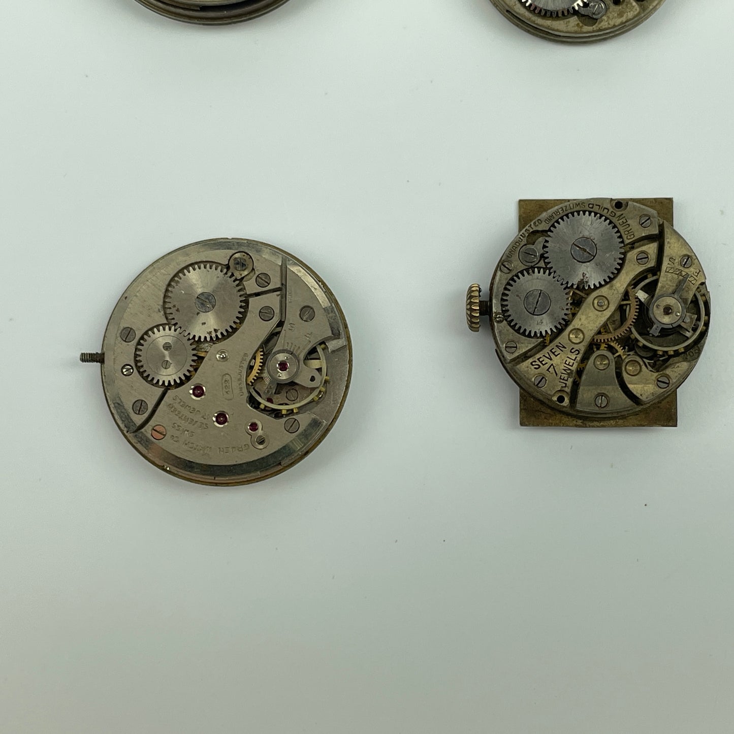 Lot 49- Swiss, Gruen & Waltham Wristwatch Movements
