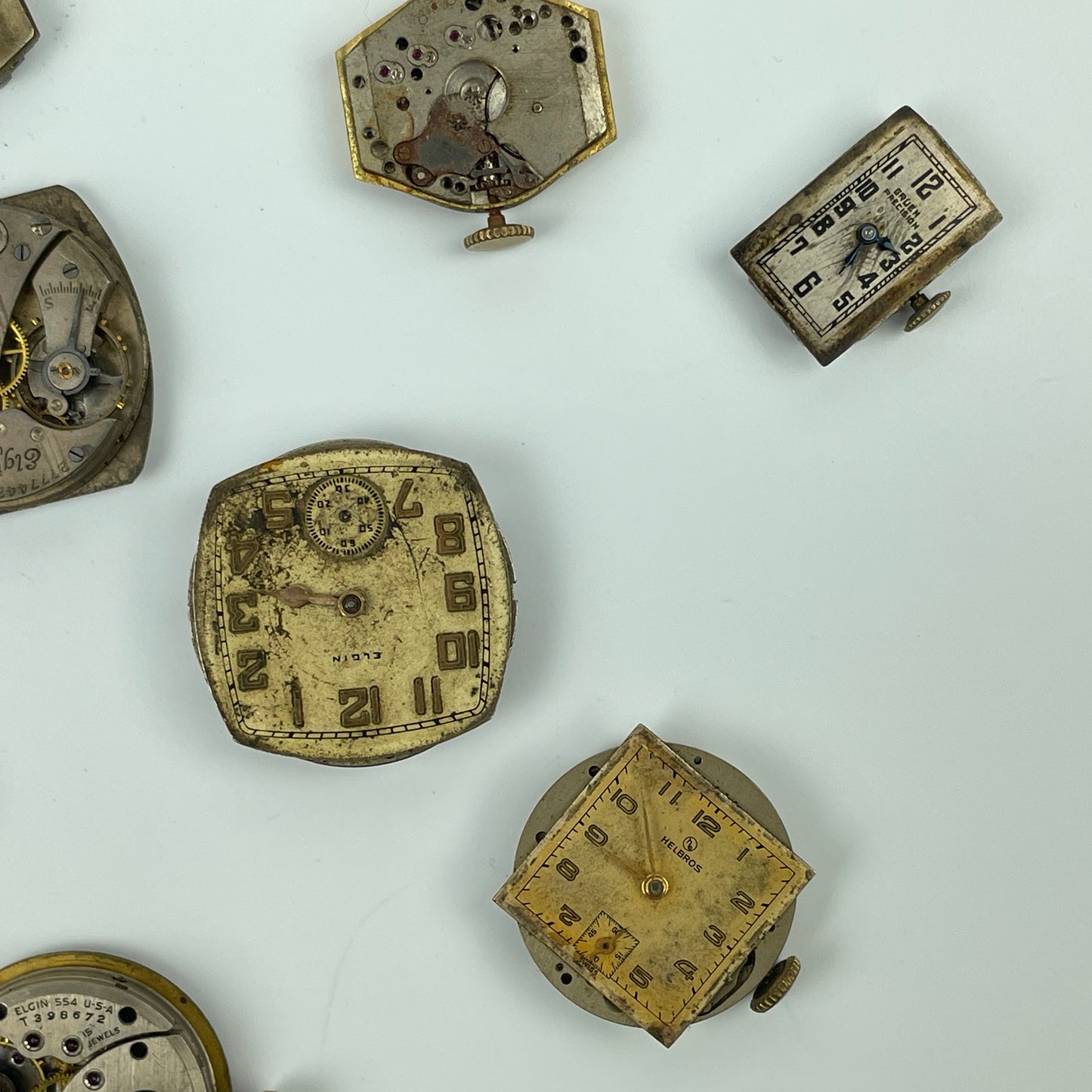 Lot 53- Elgin & Swiss Vintage Mechanical Wristwatch Movements