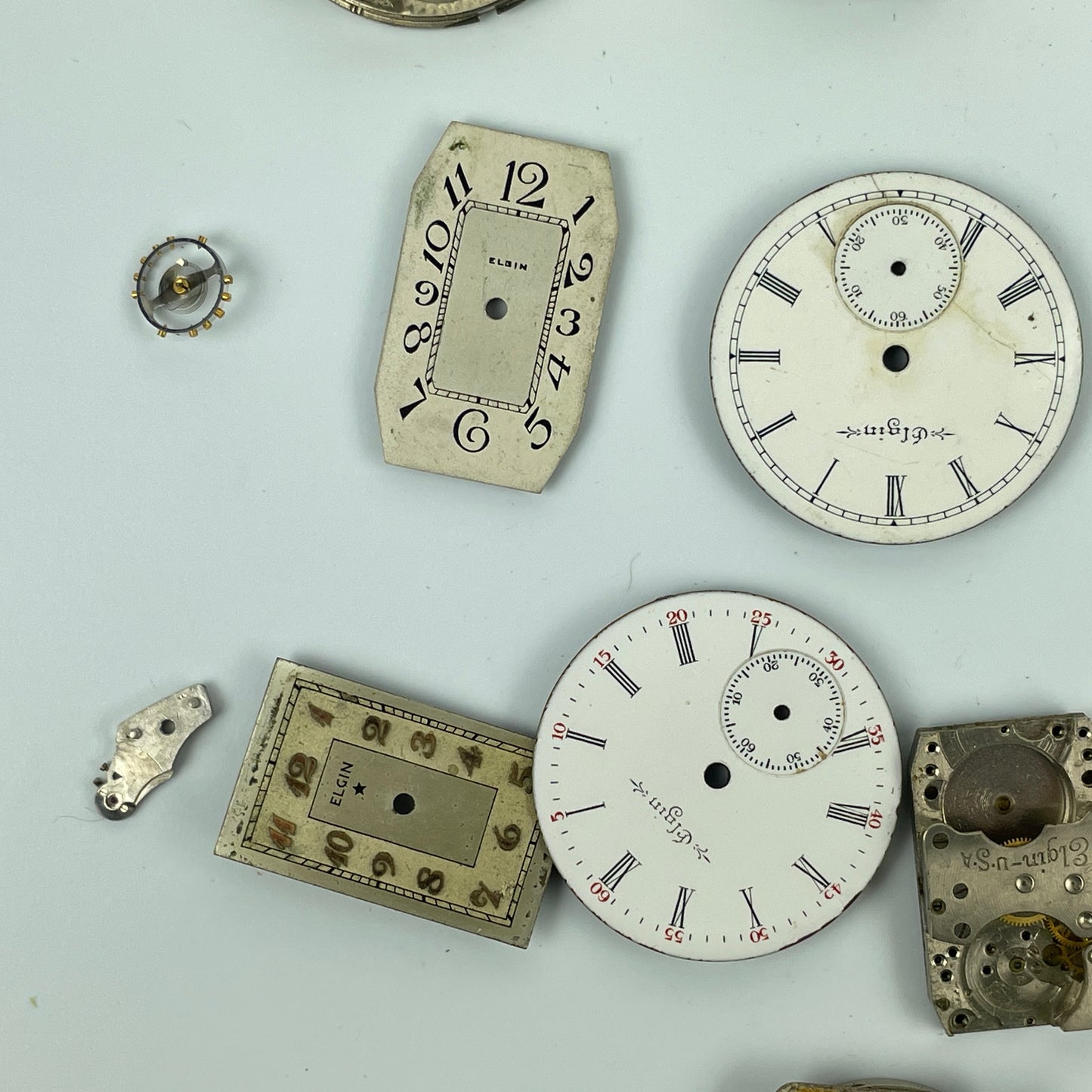 Lot 55- Elgin Ladies' & Men’s Vintage Mechanical Wristwatch Movements