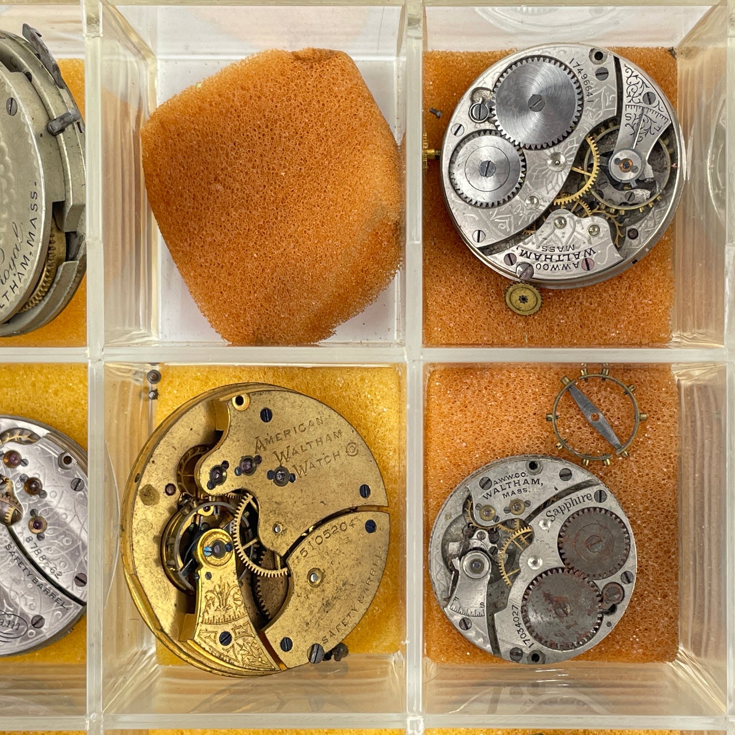 Lot 56- Waltham 3/0, O & 6 Size Lapel & Pocket Watch Movements