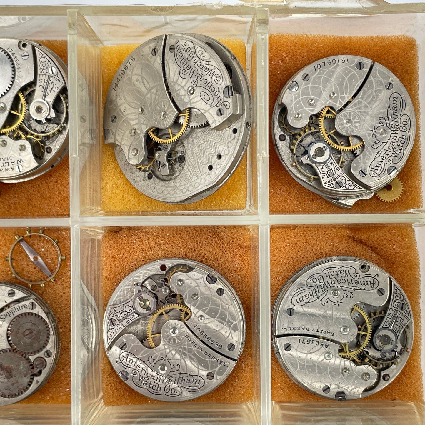 Lot 56- Waltham 3/0, O & 6 Size Lapel & Pocket Watch Movements