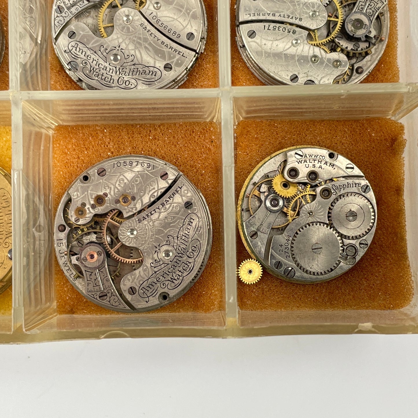 Lot 56- Waltham 3/0, O & 6 Size Lapel & Pocket Watch Movements