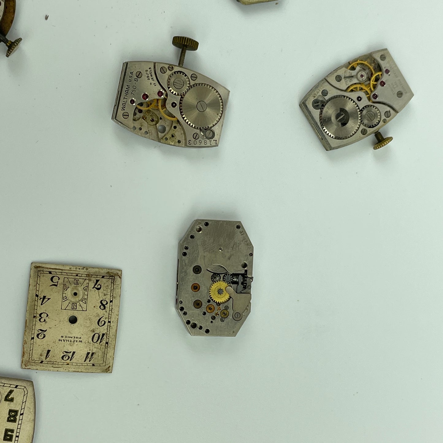 Lot 61- Waltham Wristwatch Movements & Dials