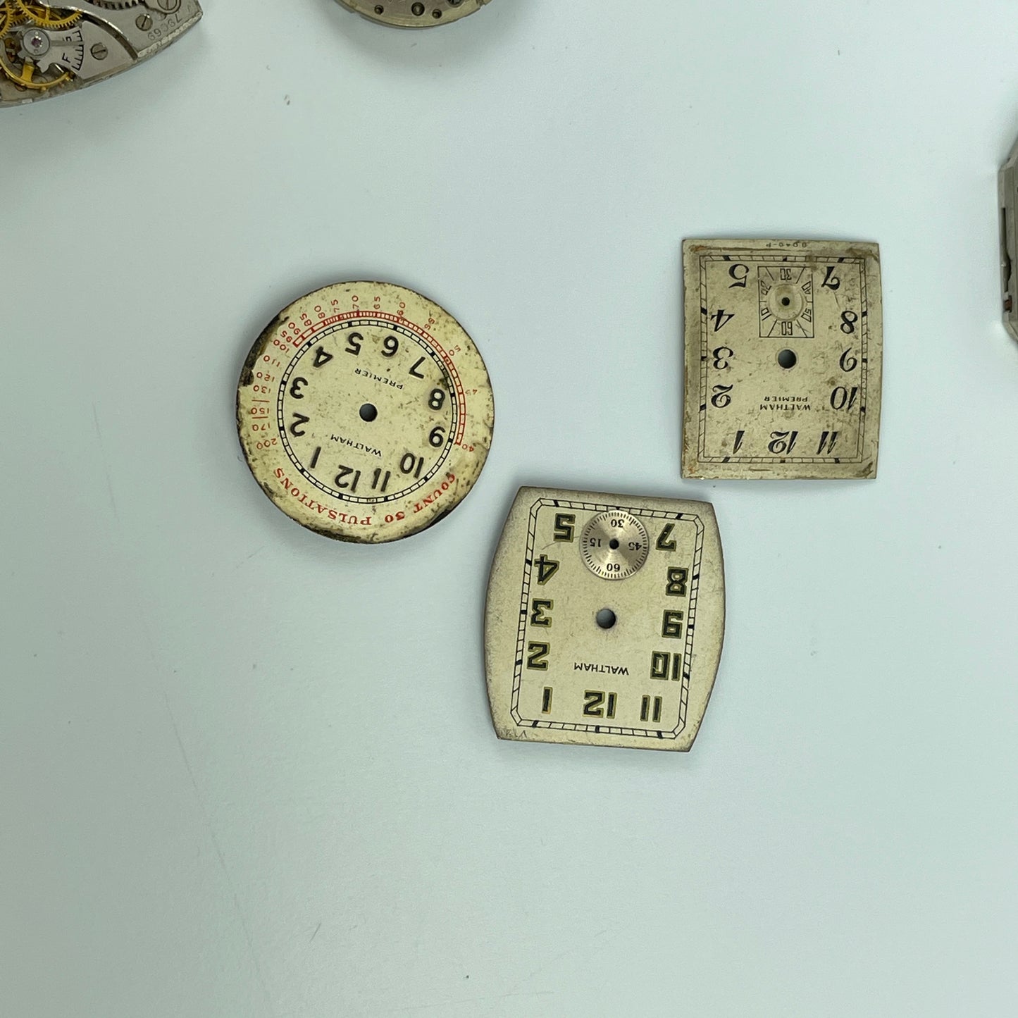Lot 61- Waltham Wristwatch Movements & Dials