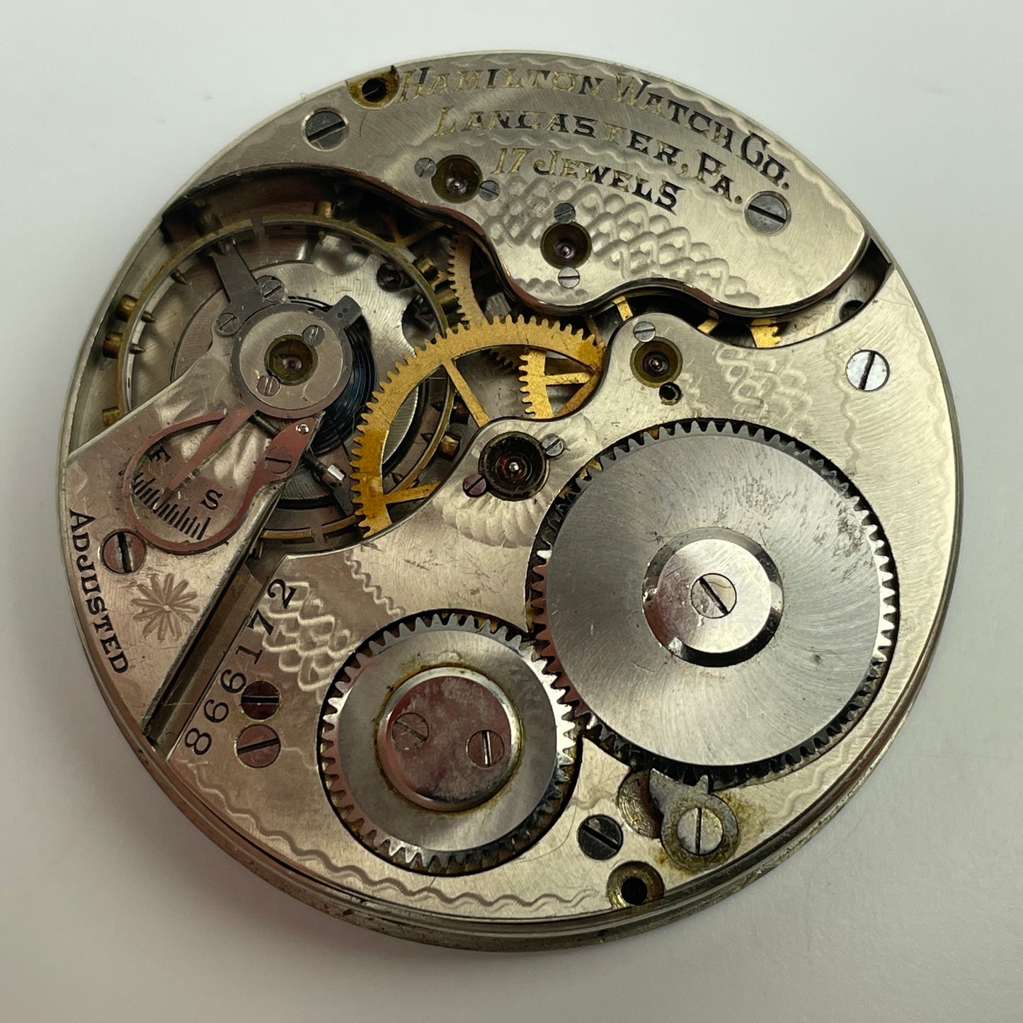Lot 67- Hamilton 16 Sie 17 Jewel Pocket Watch Movement