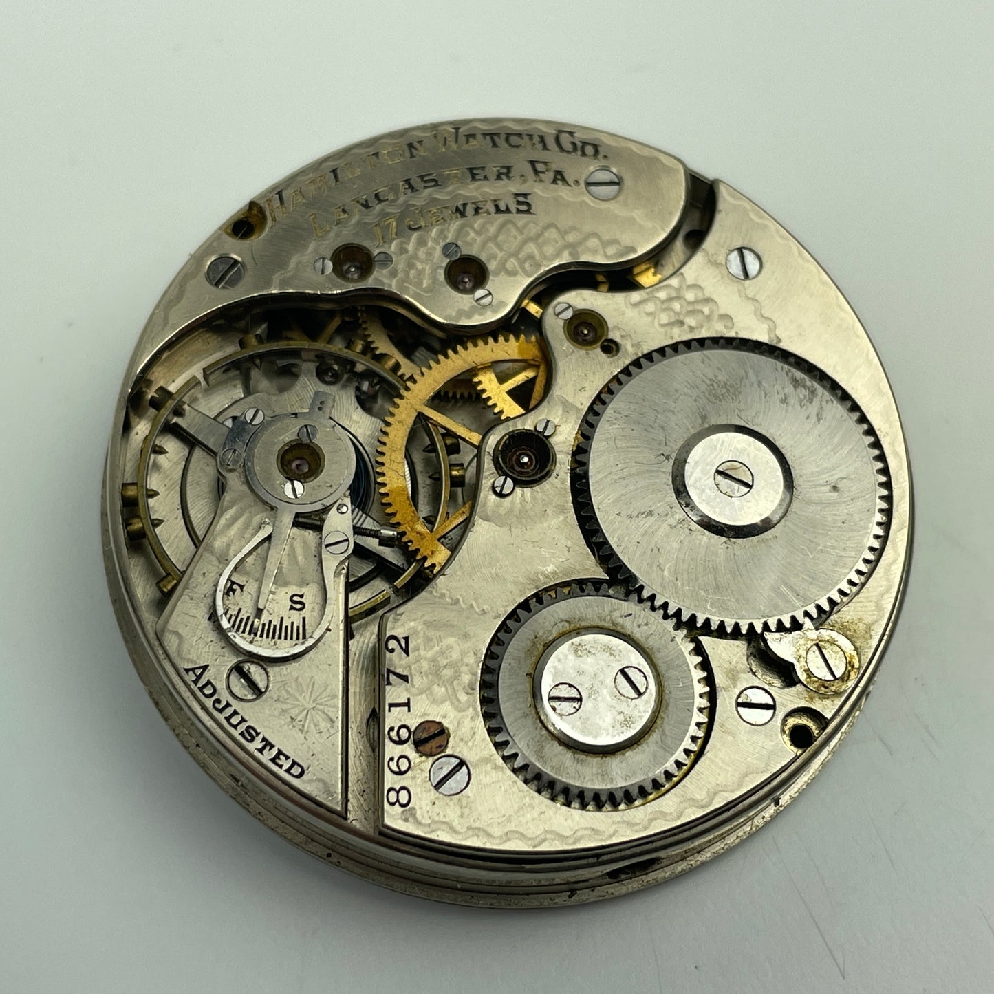 Lot 67- Hamilton 16 Sie 17 Jewel Pocket Watch Movement