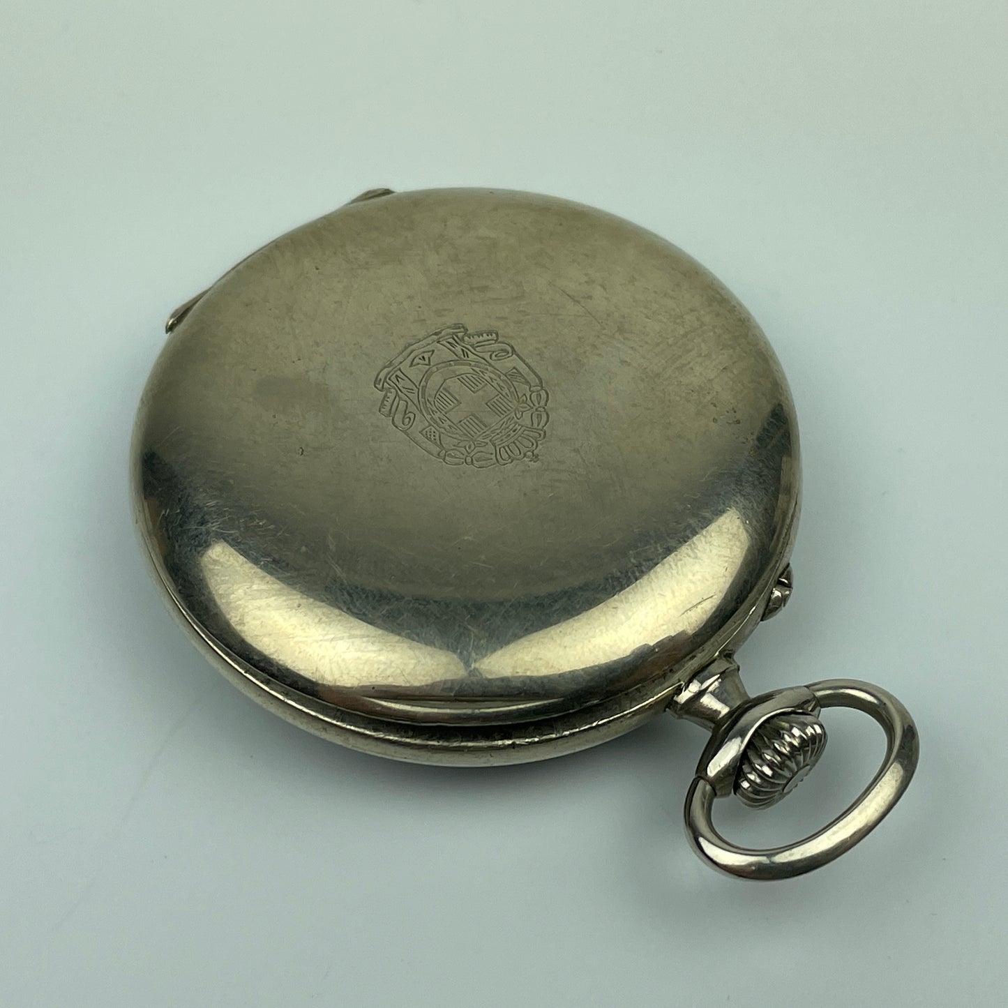 Lot 73- Swiss 48 MM Open Face Hinged Pocket Watch