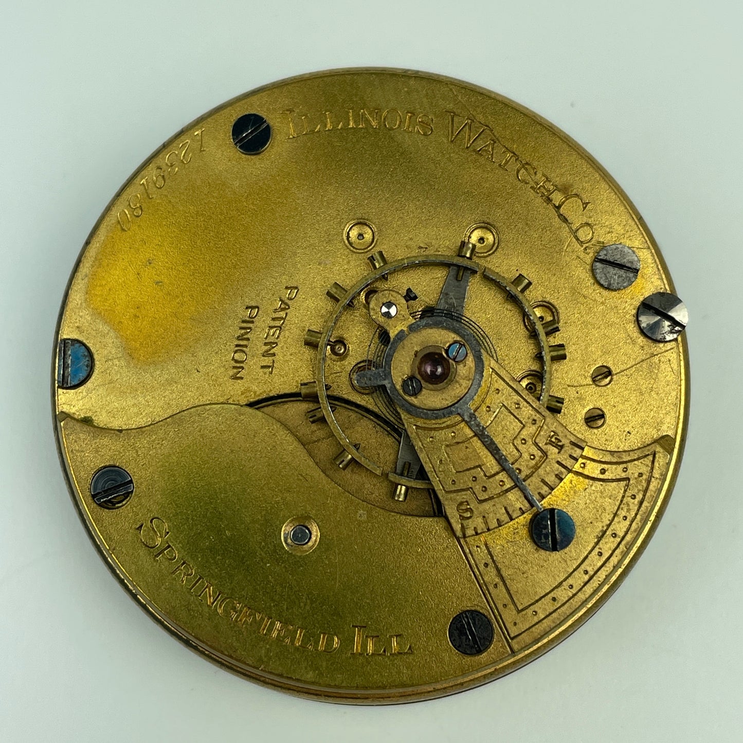 Lot 77- Elgin 18 size Hunting Pocket Watch Movement