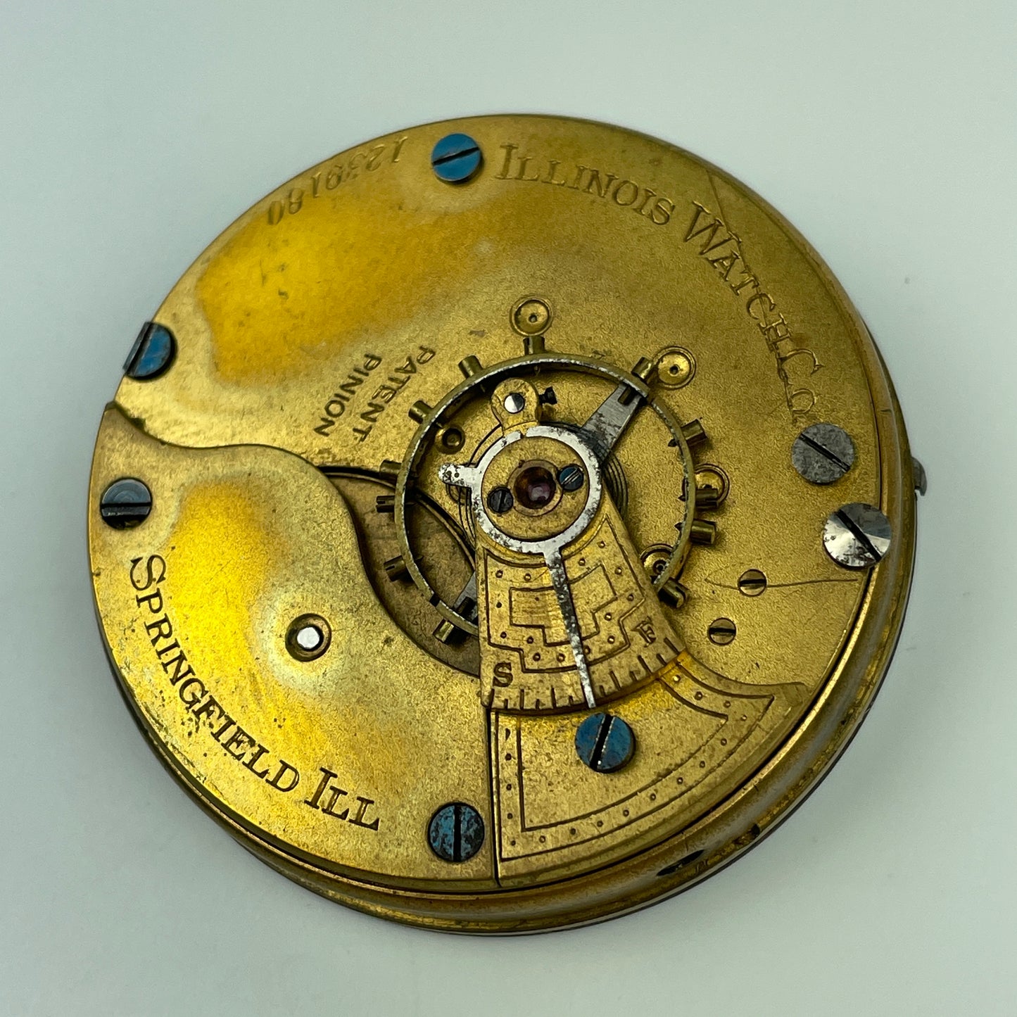 Lot 77- Elgin 18 size Hunting Pocket Watch Movement