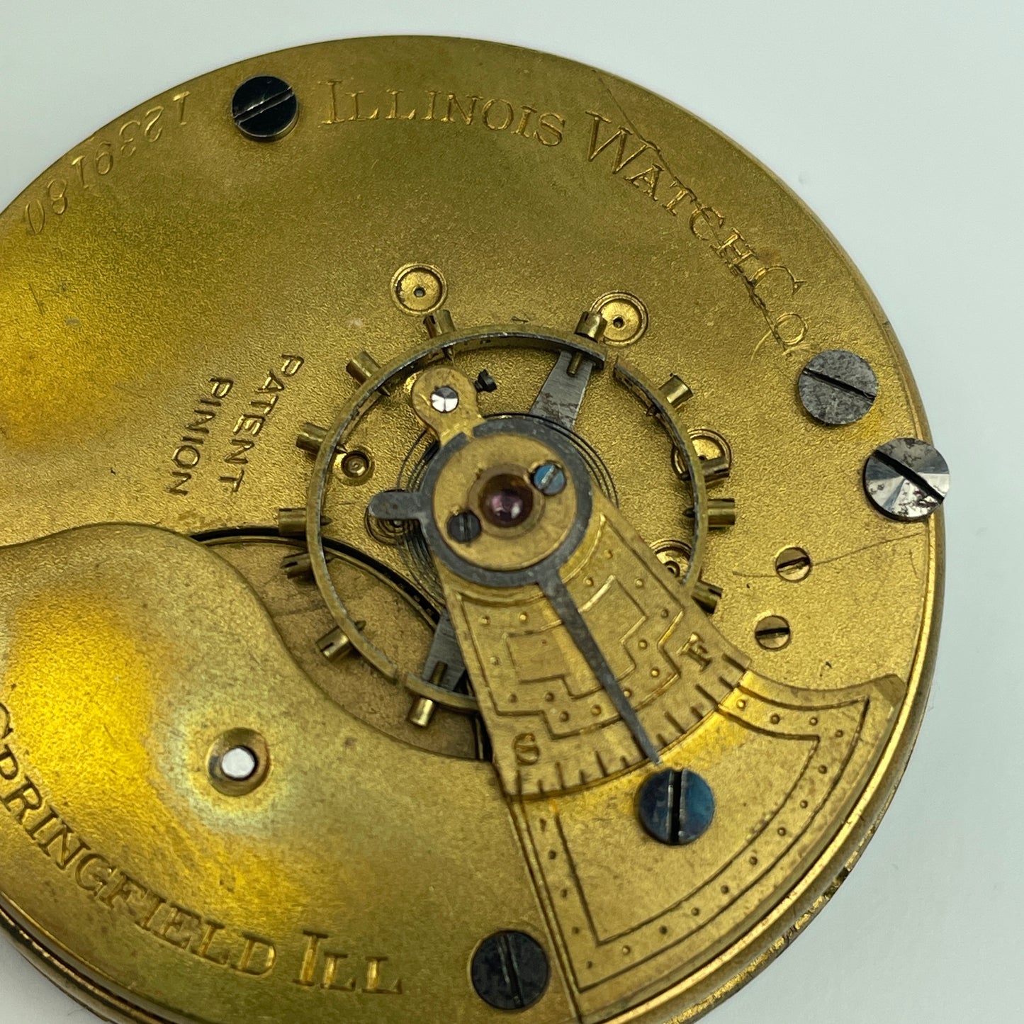 Lot 77- Elgin 18 size Hunting Pocket Watch Movement