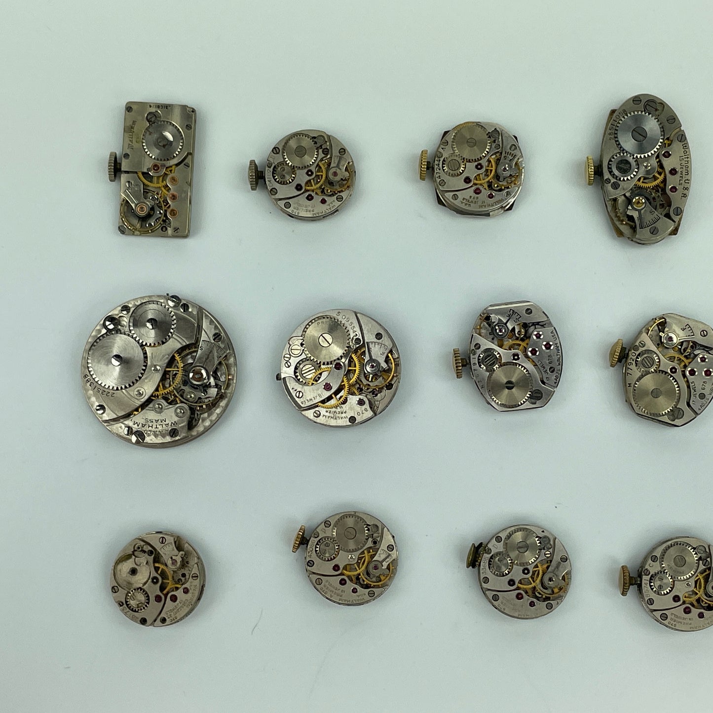 Lot 78- Waltham Men's & Ladies' Vintage Wristwatch Movements