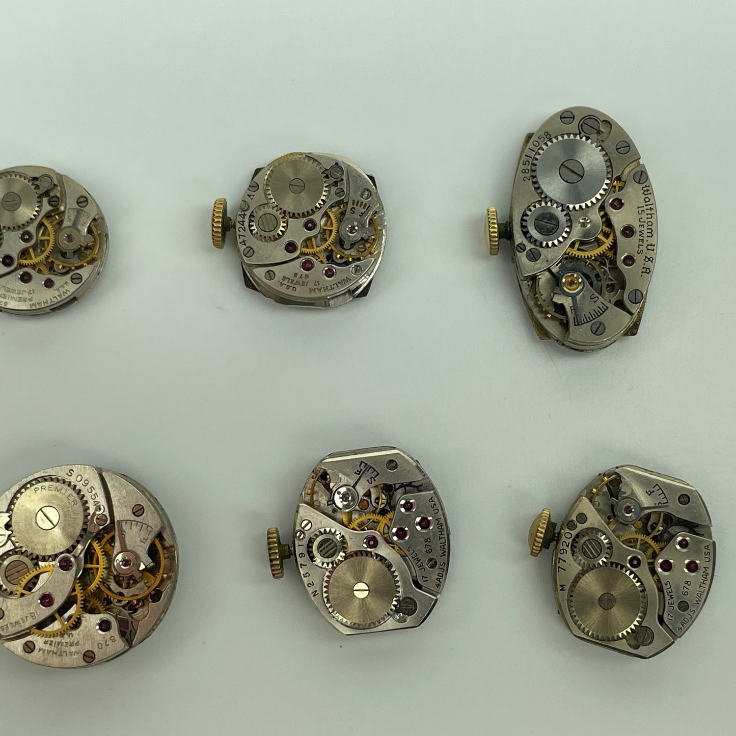 Lot 78- Waltham Men's & Ladies' Vintage Wristwatch Movements