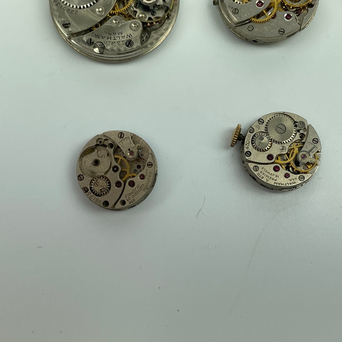 Lot 78- Waltham Men's & Ladies' Vintage Wristwatch Movements