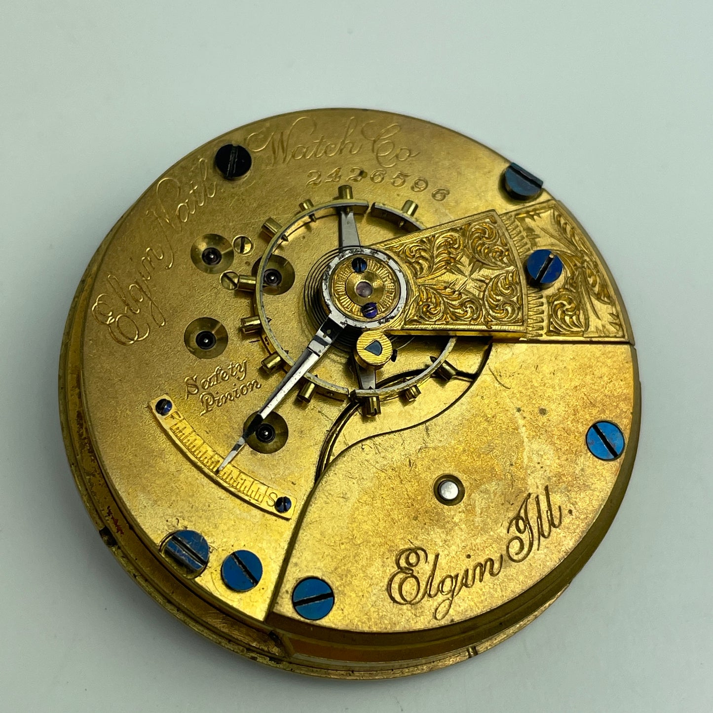 Lot 79- Elgin 18 Size 11 Jewel Open Face Pocket Watch Movement