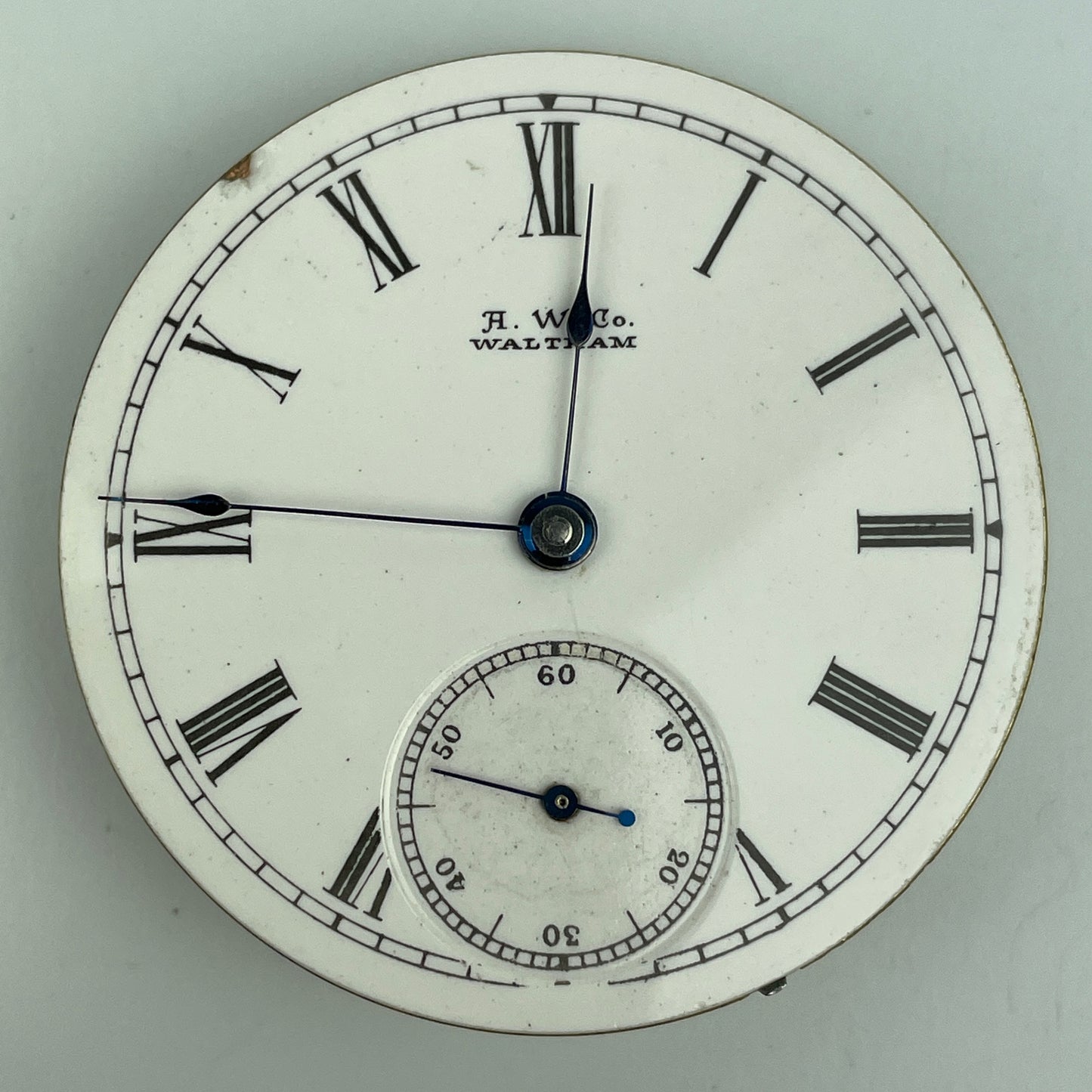 Lot 80- Waltham 18 Size Gilt Hunting 7 Jewel Pocket Watch Movement